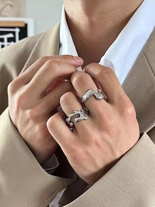 Jewelry × Vintage Retro punk rings Size ONE SIZE - 2 Thumbnail