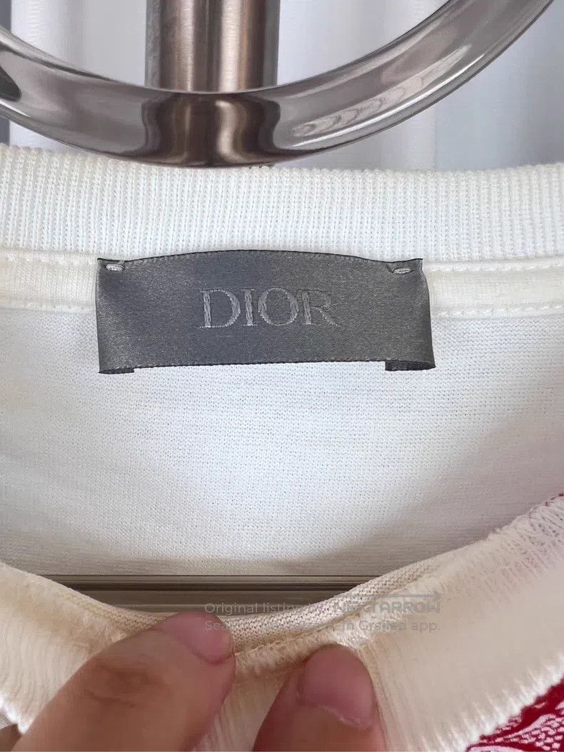 Dior Dior Red, white, blue, old flowers, printed short sleeves Size US XS / EU 42 / 0 - 3 Thumbnail