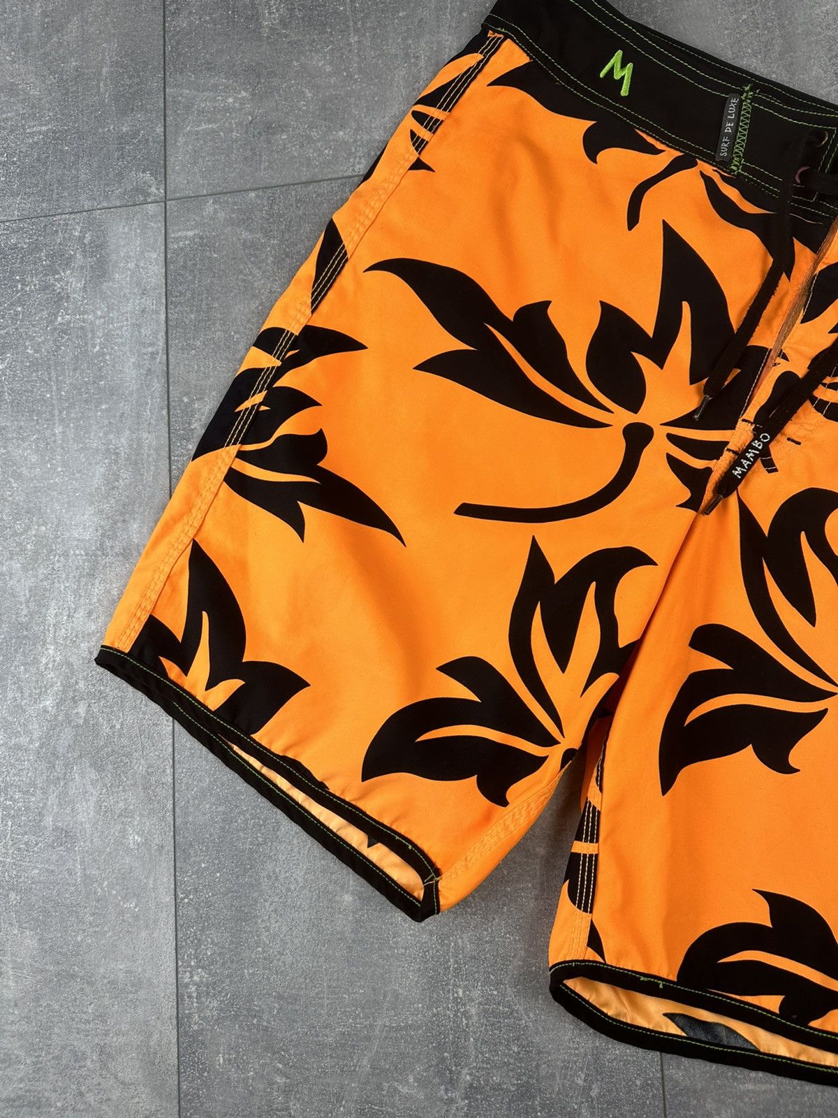 Mambo Mambo Surf Orange Board Short Floral Overprint Y2K Size US 32 / EU 48 - 8 Thumbnail