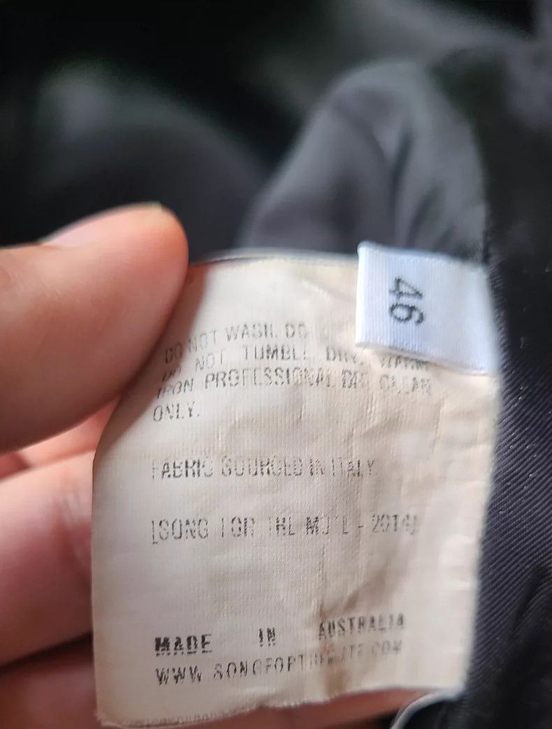 Song For The Mute Song For The Mute heavy jacquard no-collar suit jacket Size 46R - 2 Thumbnail