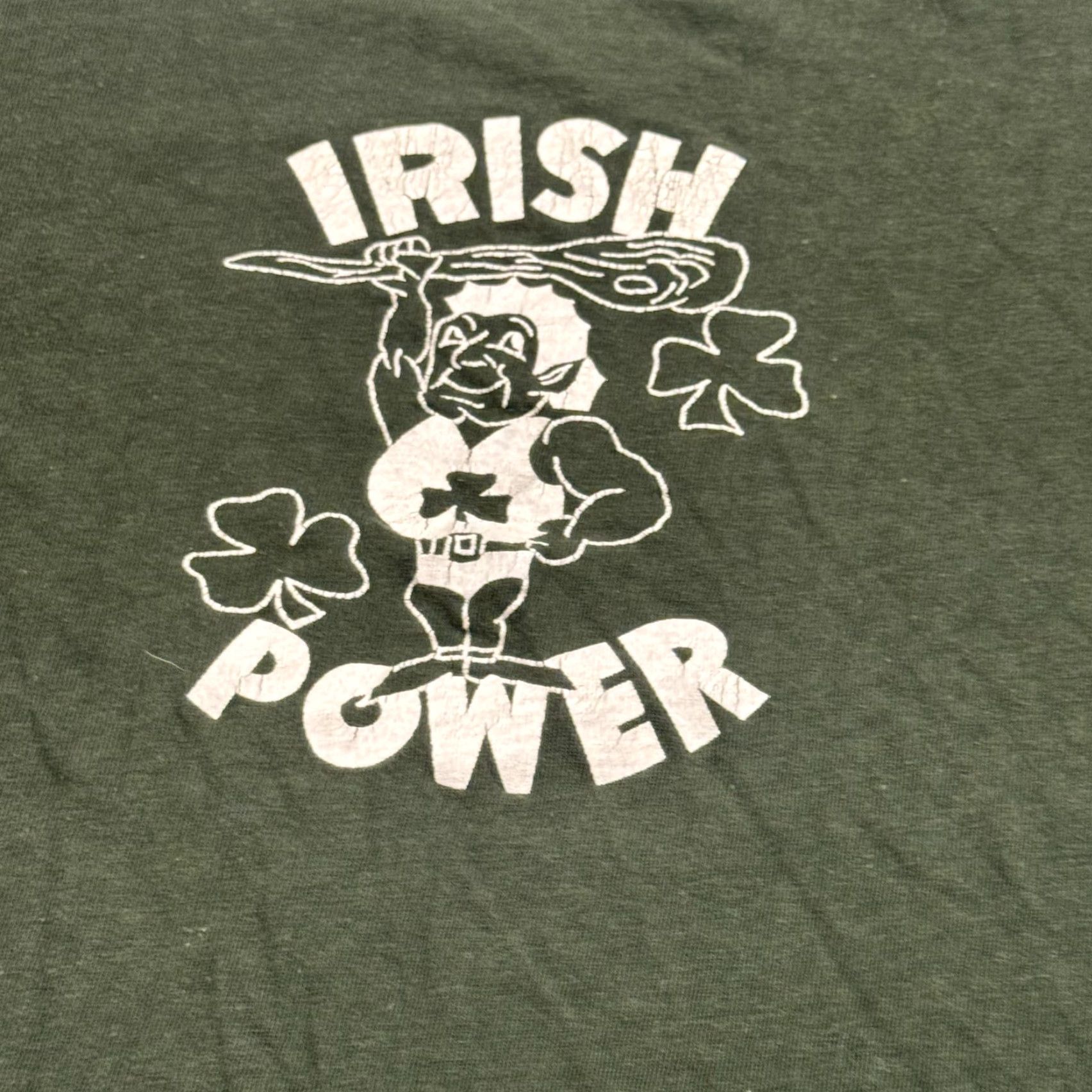 Vintage VINTAGE Johnstown Irish Power Shirt XL Green Leprechaun Shamrock Graphic Tee 70s Mens Size US XL / EU 56 / 4 - 2 Thumbnail