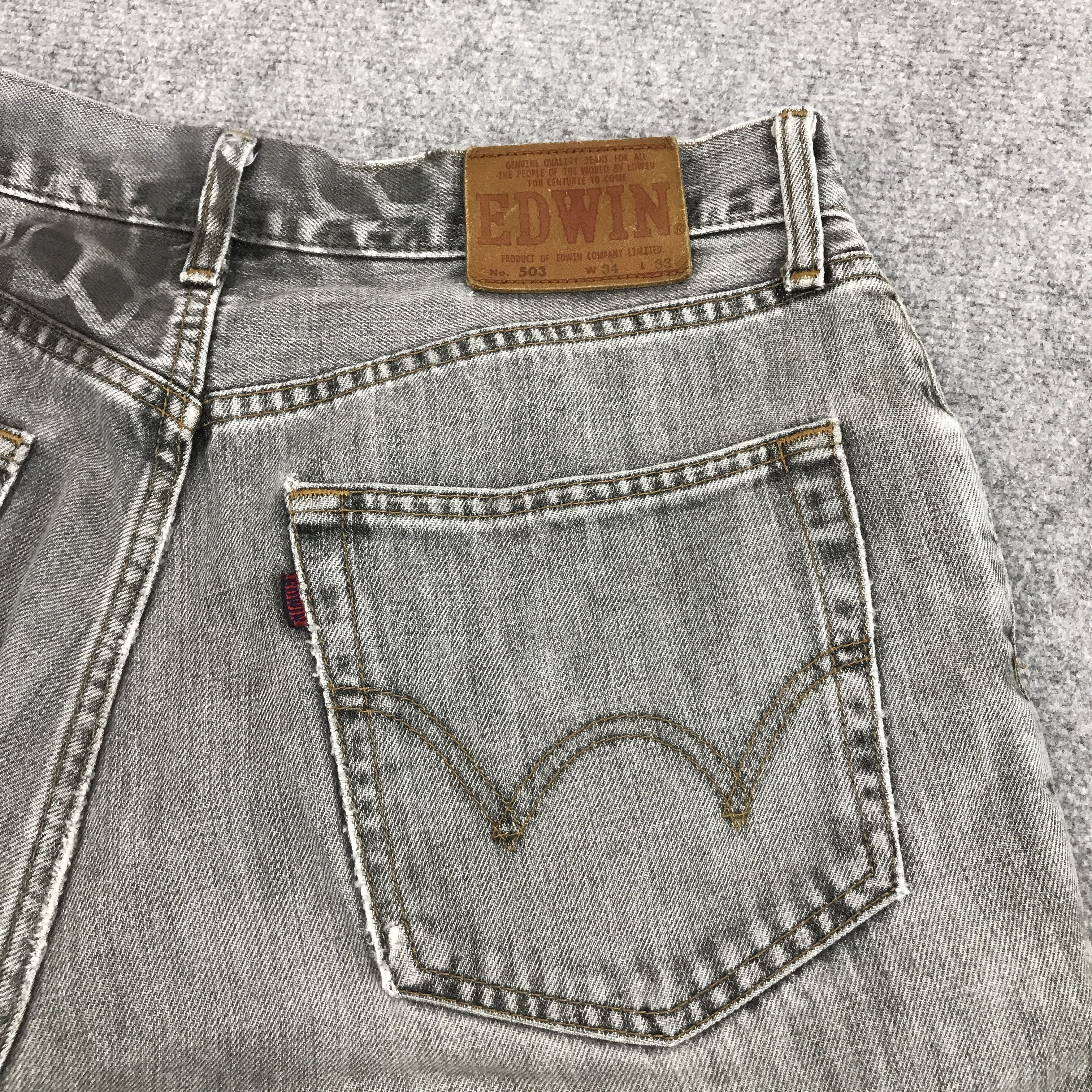Edwin black faded denim edwin distressed jean pants Size US 32 / EU 48 - 13 Thumbnail