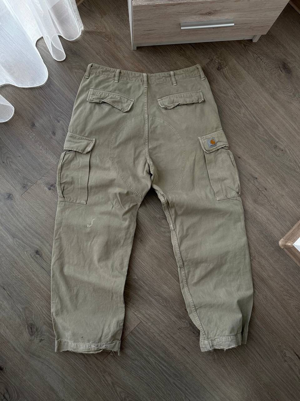 Carhartt × Carhartt Wip × Vintage Vintage Carhartt Cargo Green Distressed Pants Size US 34 / EU 50 - 3 Thumbnail