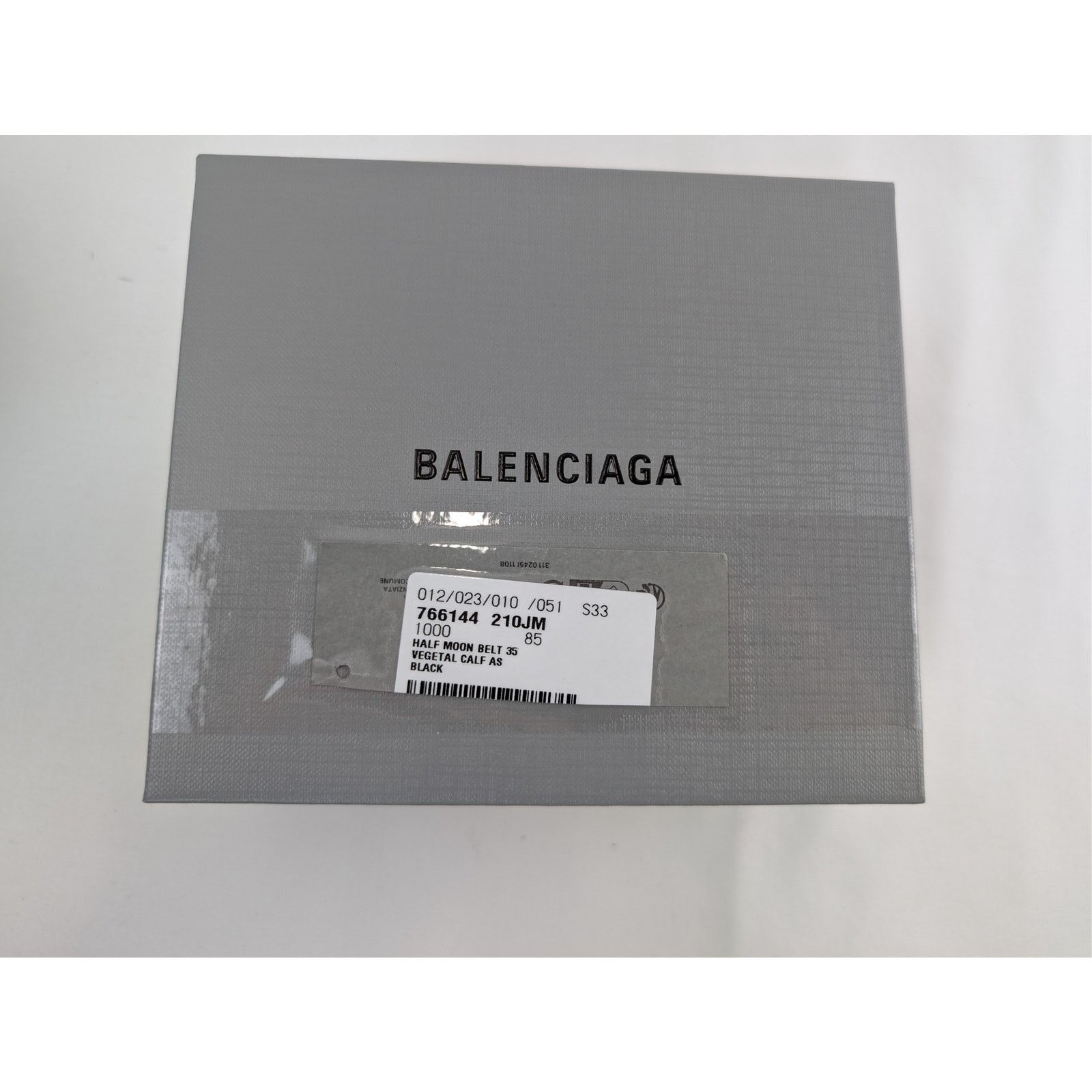 Balenciaga o1rshd1 Q:2 / Size: 85 / Vegetal Calf Half Moon Belt Black Size 34 - 17 Thumbnail
