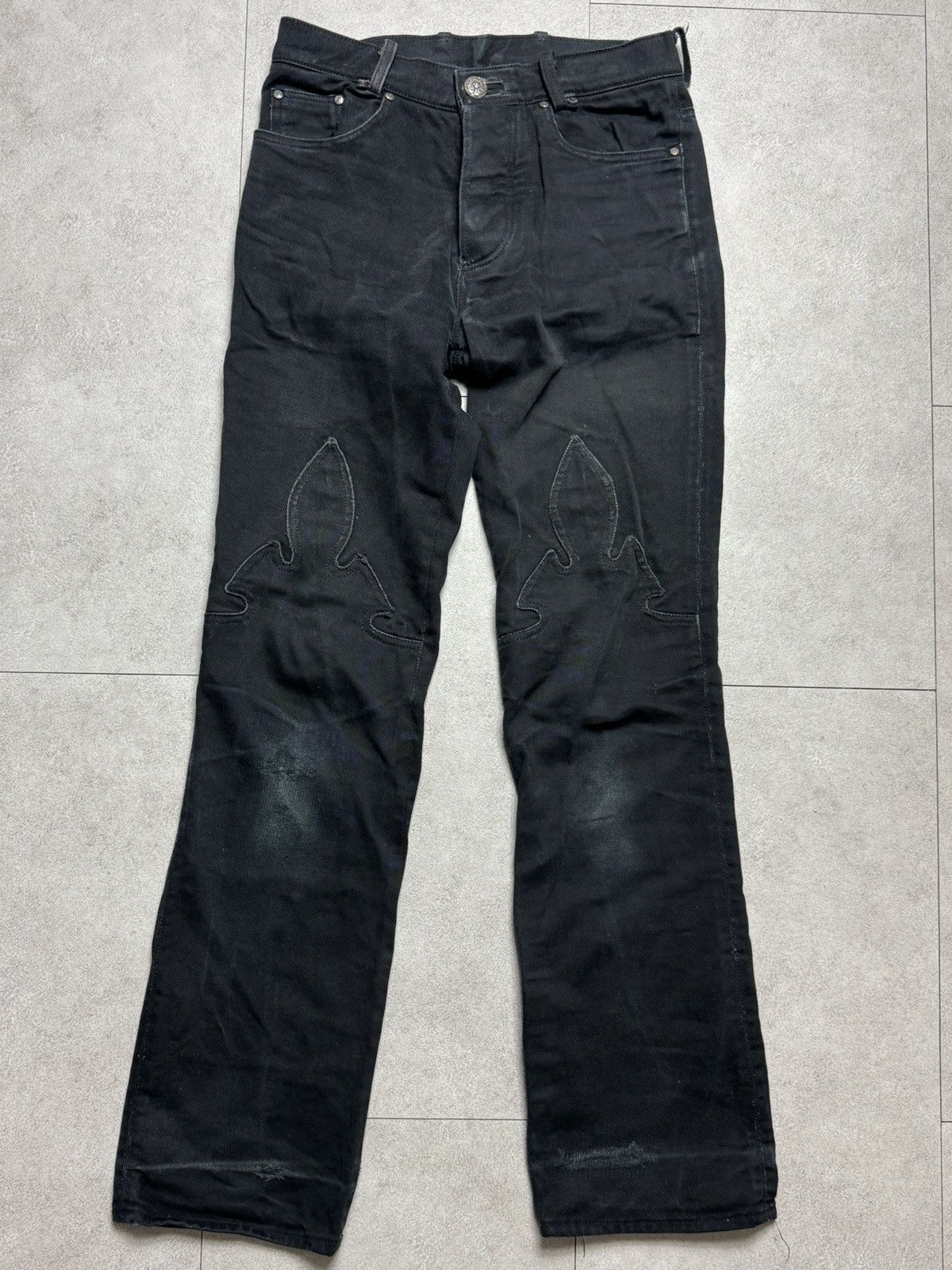 Chrome Hearts Chrome Hearts Vintage Flare Knee Denim Jeans Size US 28 / EU 44 - 1 Thumbnail
