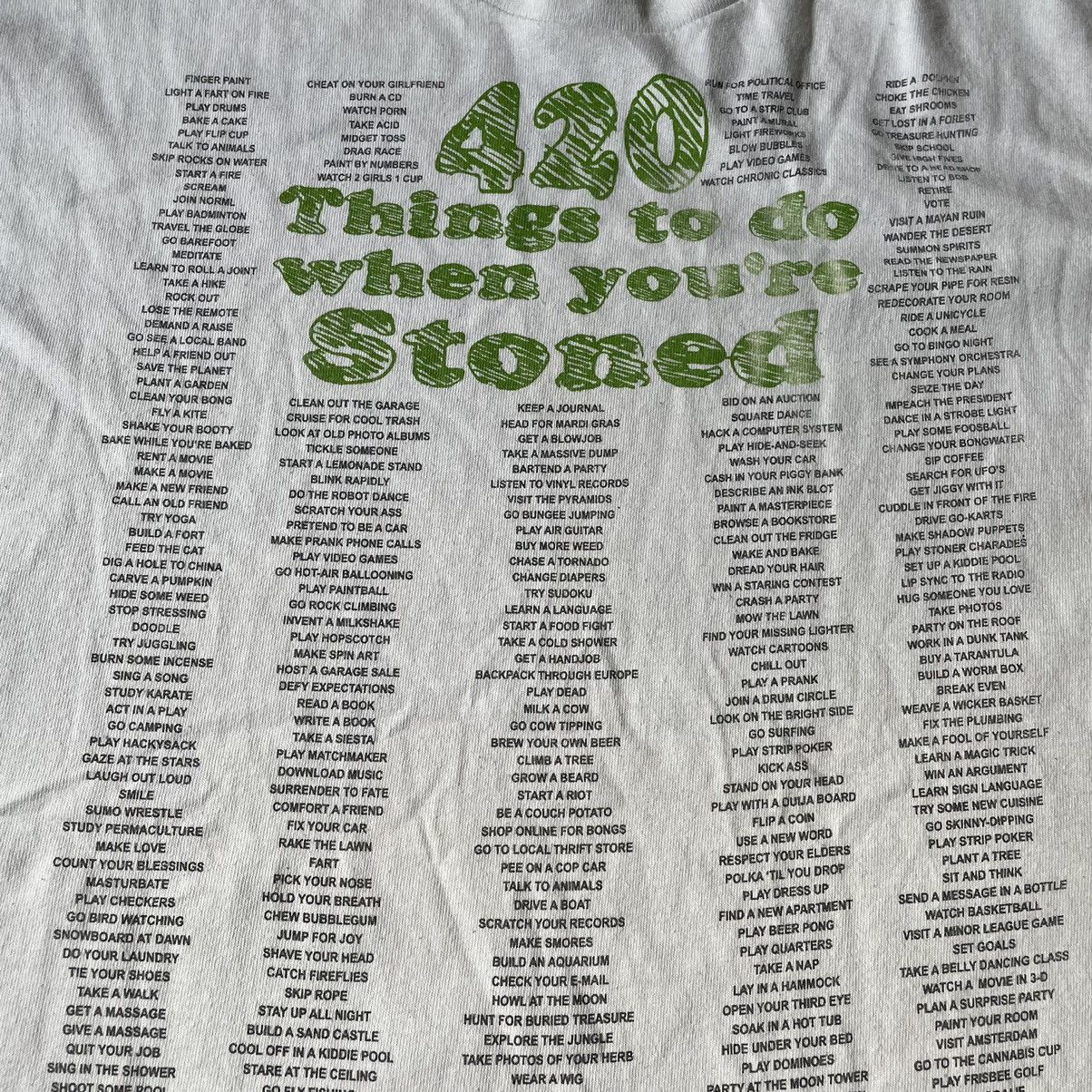 Vintage Vintage Y2K Sun Faded 420 Graphic Tee Cream Oversized XXL Size US XXL / EU 58 / 5 - 9 Thumbnail