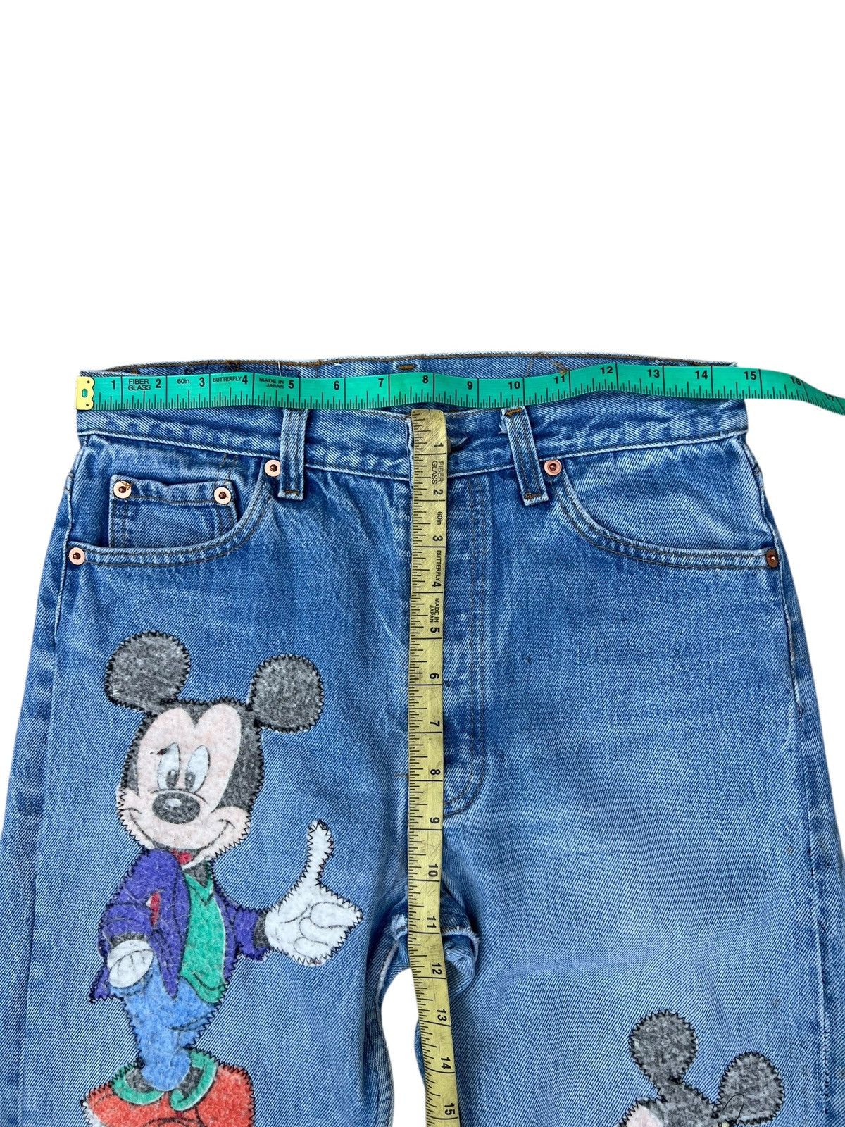 Levi's VTG 1992 Too Cute Disney X Levi’s 501 Patches Denim Jeans Size US 29 - 4 Thumbnail