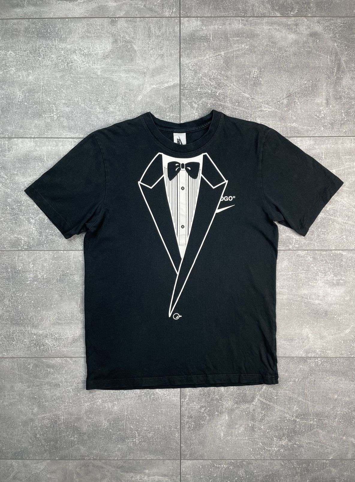 Nike off white tuxedo tee online