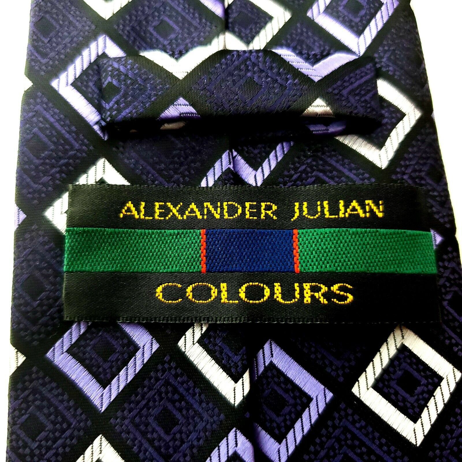 Alexander Julian Alexander Julian Colours Purple Polyester Tie Woven Classic Size ONE SIZE - 3 Thumbnail