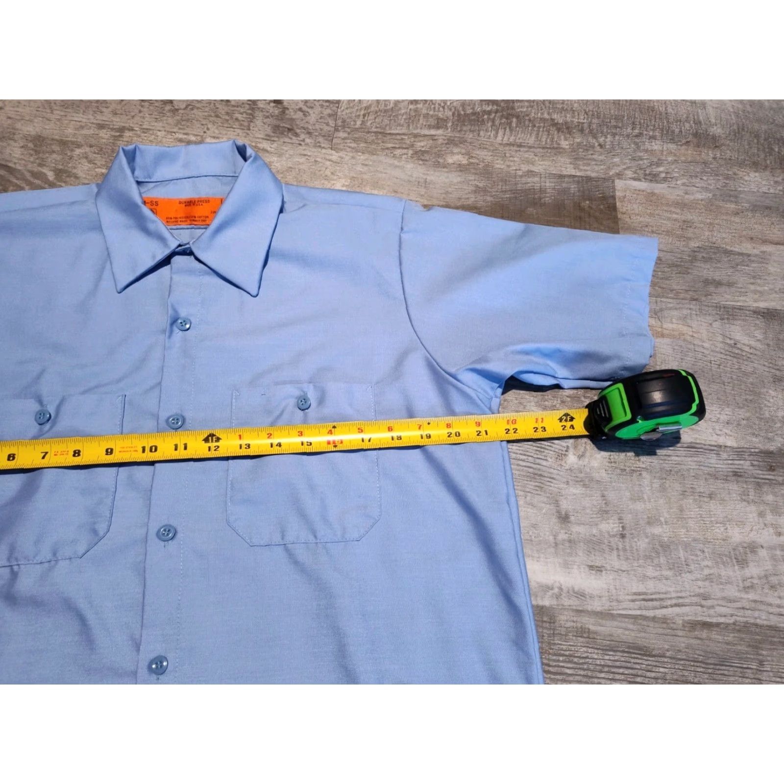 Red Kap Vintage Yes Red Kap SP24LB7 Men’s Shirt Blue Work Shirt Short Sleeve Button-Up Made In USA EUC M Size US M / EU 48-50 / 2 - 6 Thumbnail