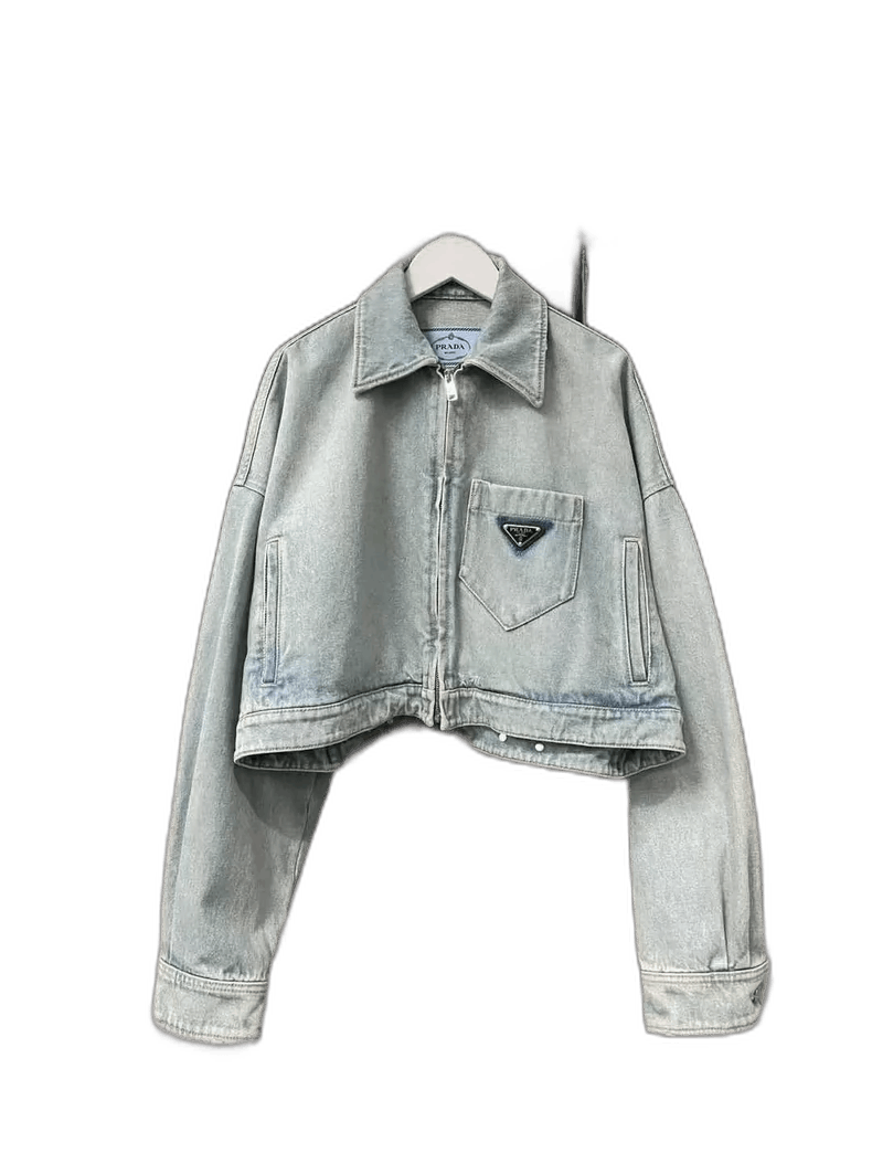 Prada Prada Denim Jacket with Triangle Logo -2505 Size US M / EU 48-50 / 2 - 1 Thumbnail