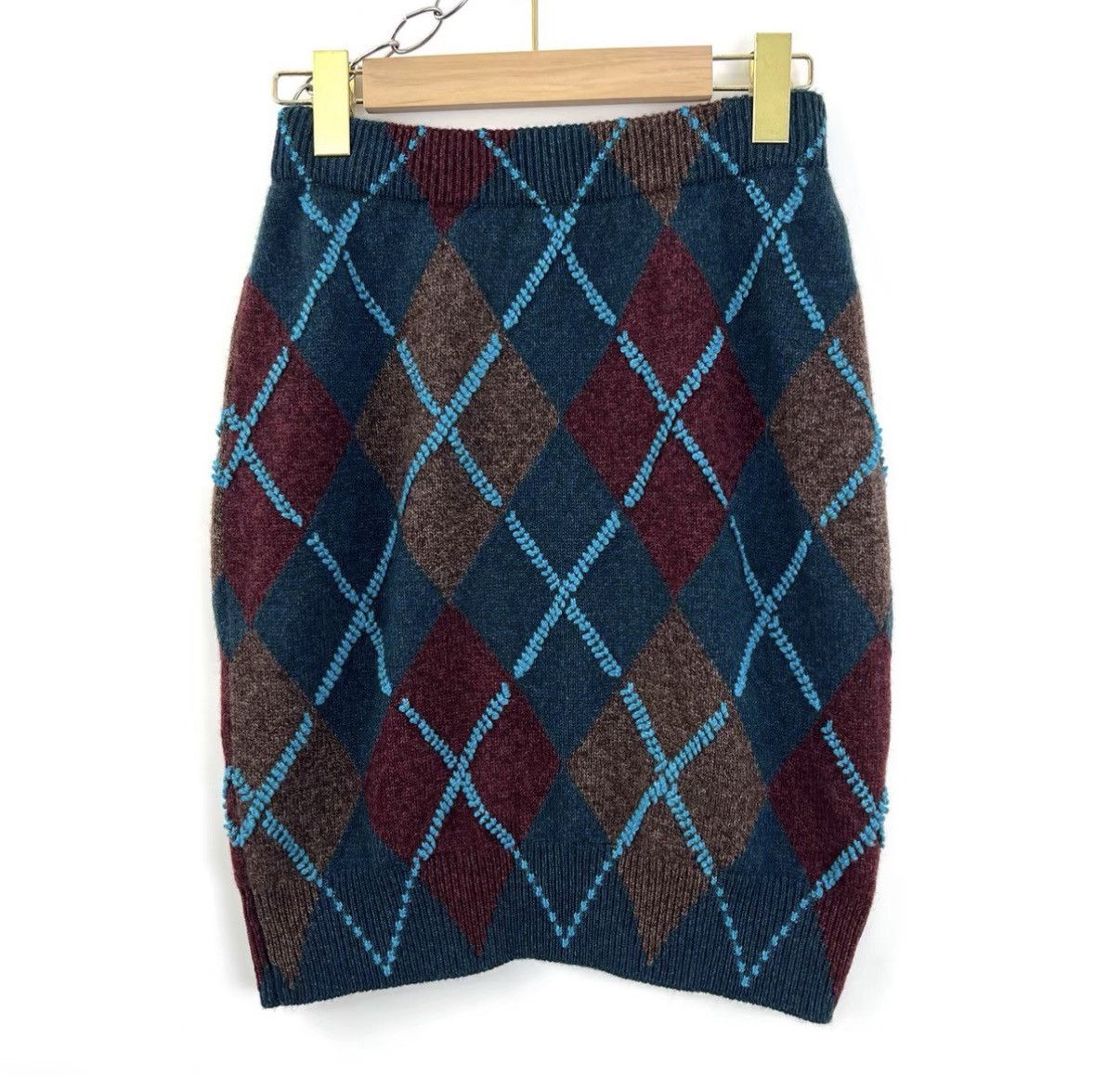 Chanel Chanel 24A Color Block Quilted Cashmere Knit Skirt K12 Size 25" / US 0 / IT 36 - 2 Thumbnail