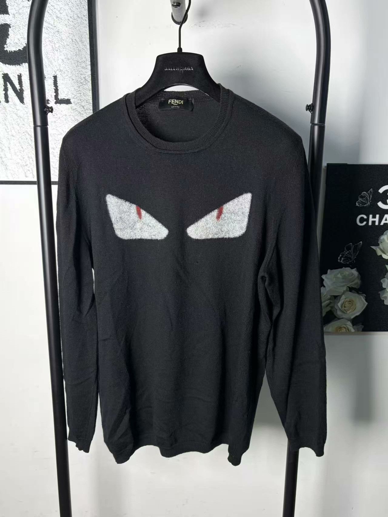 Fendi Fendi Washed White Sweater m Men Size US M / EU 48-50 / 2 - 1 Thumbnail