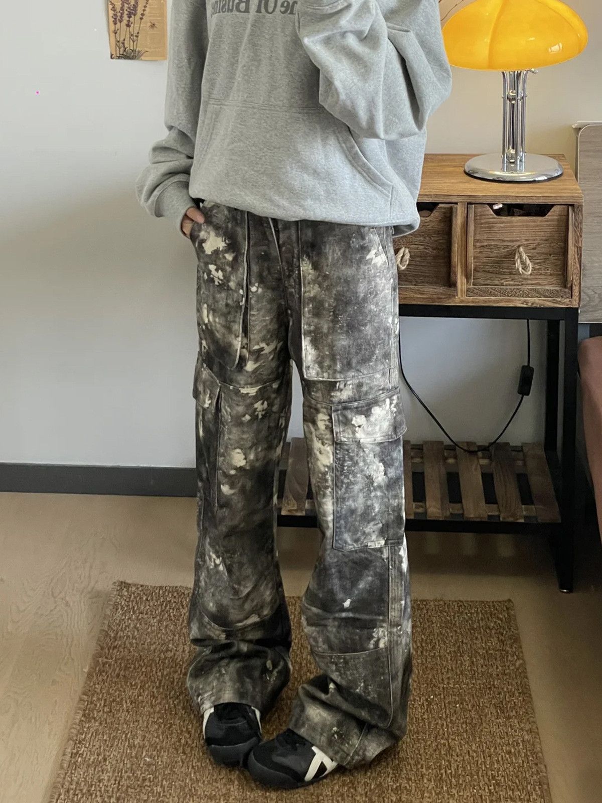 Japanese Brand Men's Retro Loose Camouflage Cargo Straight Leg Jeans Size US 32 / EU 48 - 2 Thumbnail