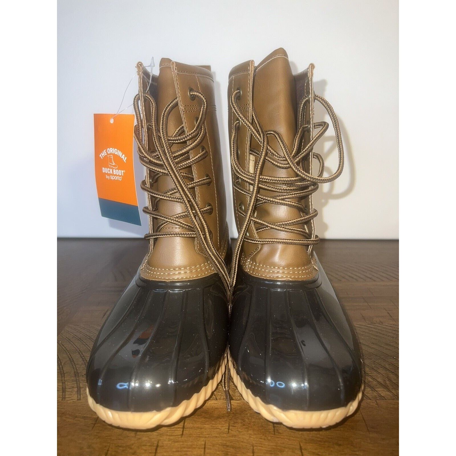 Other Sporto Ariel Duck Boots Mid-Calf Women's Size 6 Beige Navy Size US 6 / IT 36 - 3 Thumbnail