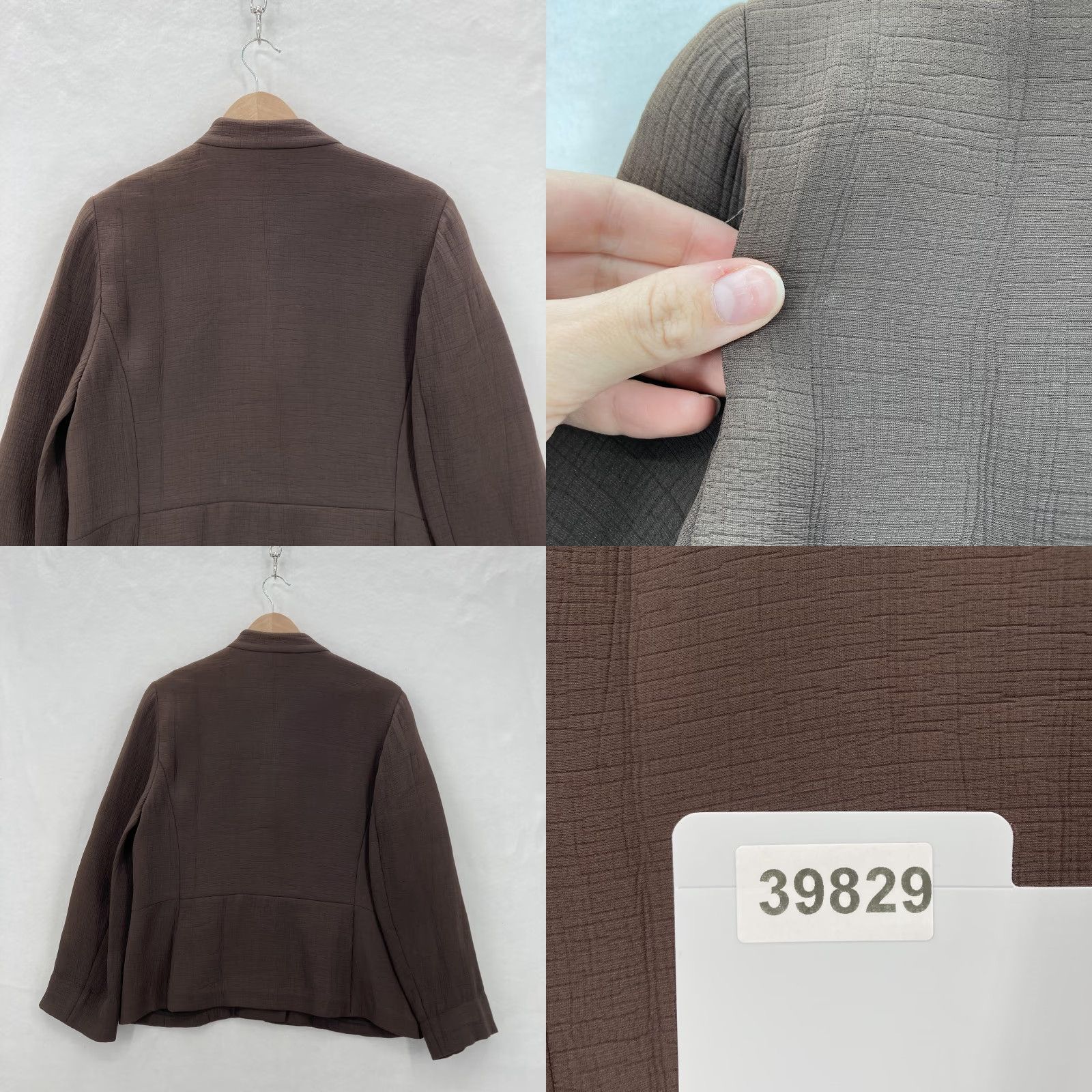 Eileen Fisher Eileen Fisher Jacket Small Brown Rayon Silk Blend Textured Button Up Blazer Womens Size S / US 4 / IT 40 - 10 Thumbnail