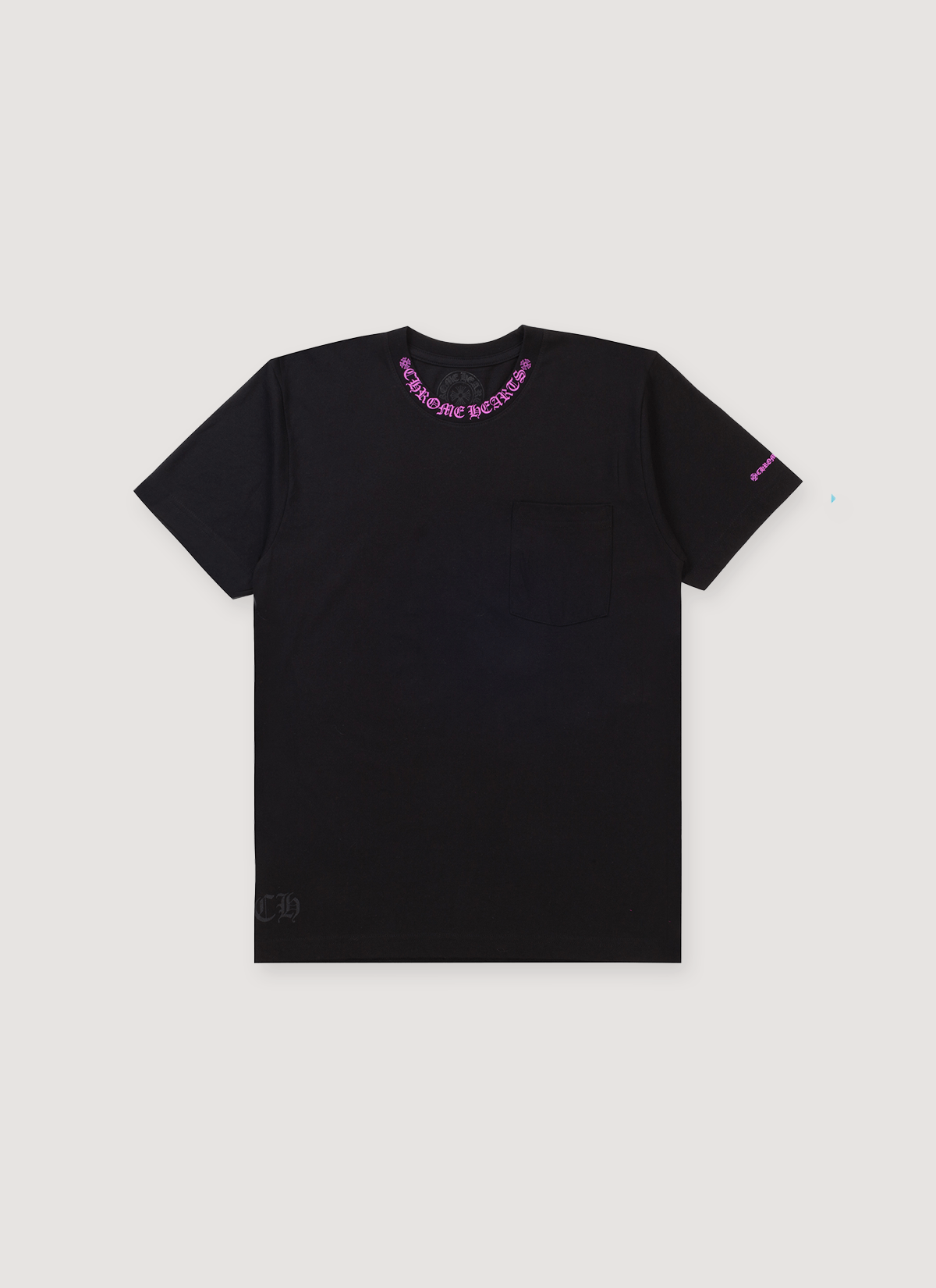 Chrome Hearts Neck Logo Tee Black Purple Size US XL / EU 56 / 4 - 1 Thumbnail