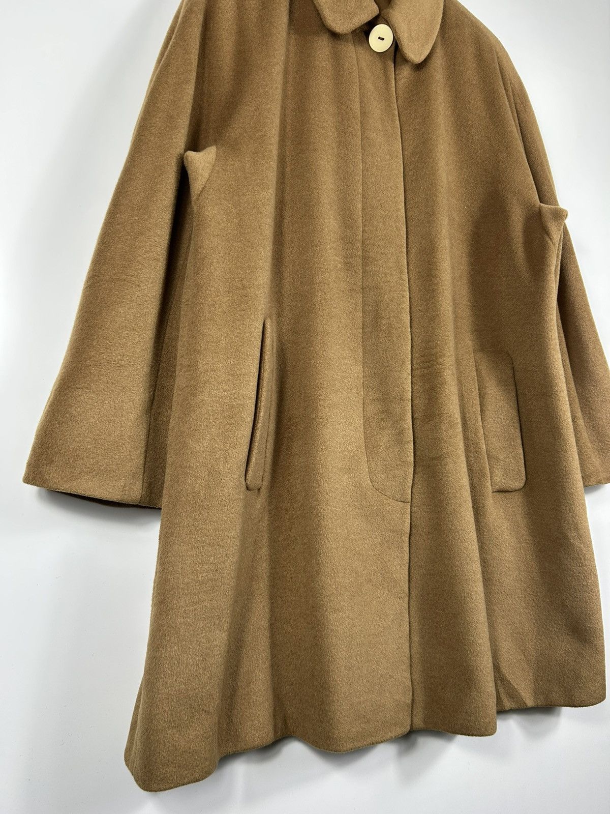 Designer × Krizia × Vintage ⚡️Vintage Perte By Krizia Cashmere Button Long Coat Jacket Size M / US 6-8 / IT 42-44 - 2 Thumbnail