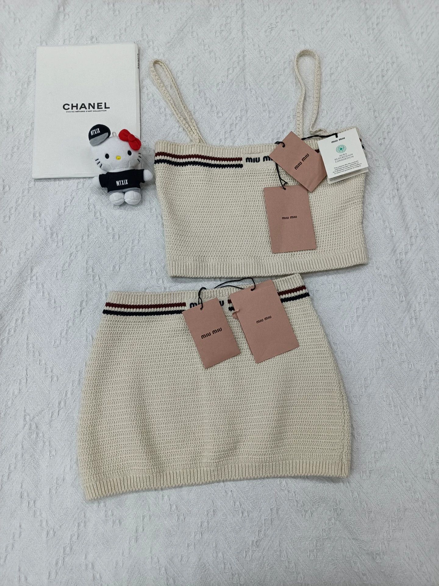 Miu Miu MIU MIU Knit Camisole & Skirt Set Size 38/36 New with tags Size XS / US 0-2 / IT 36-38 - 1 Thumbnail
