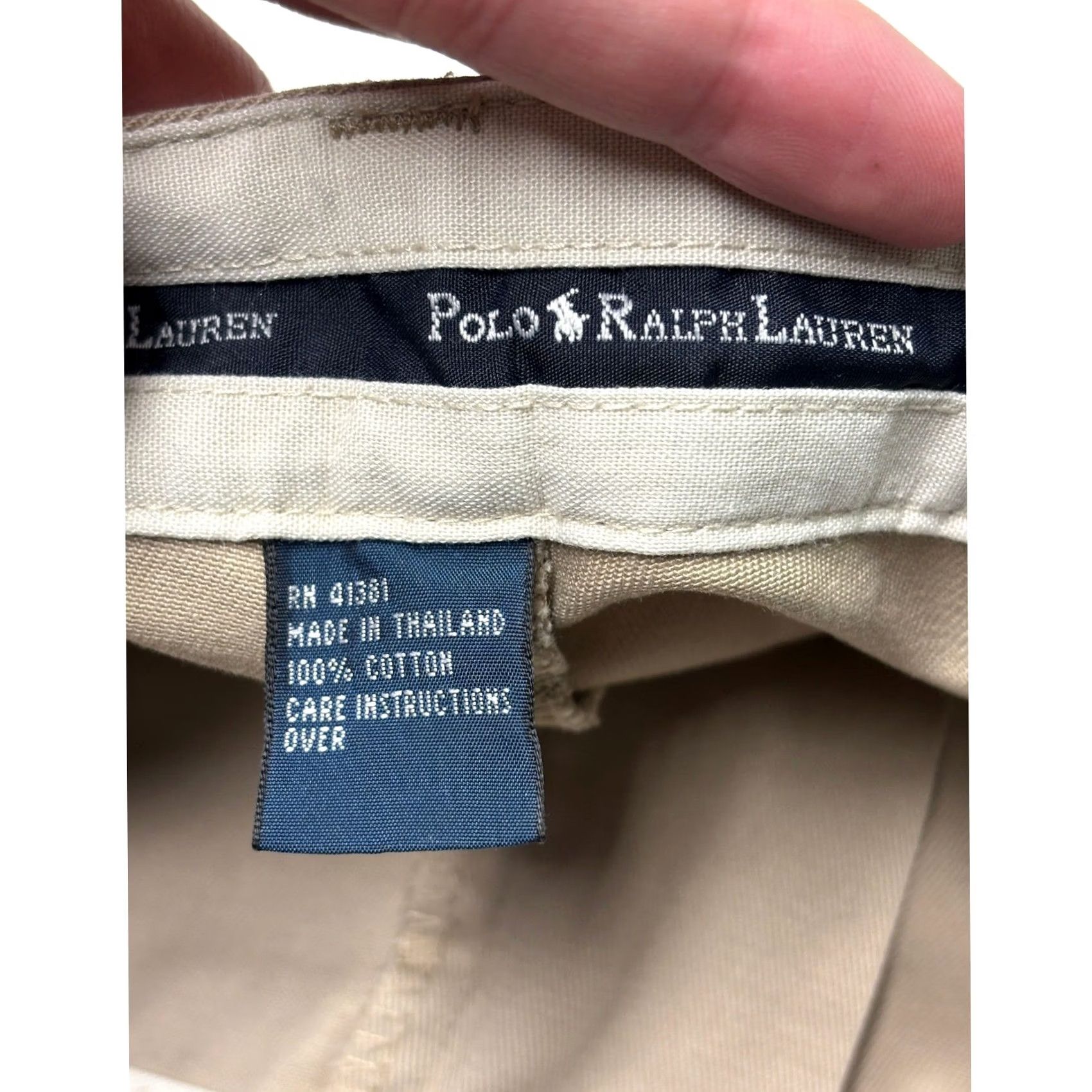 Polo Ralph Lauren VINTAGE Polo Ralph Lauren Men Pleated Chino Pants 33x27 Tan 100 Twill Size US XS / EU 42 / 0 - 3 Thumbnail
