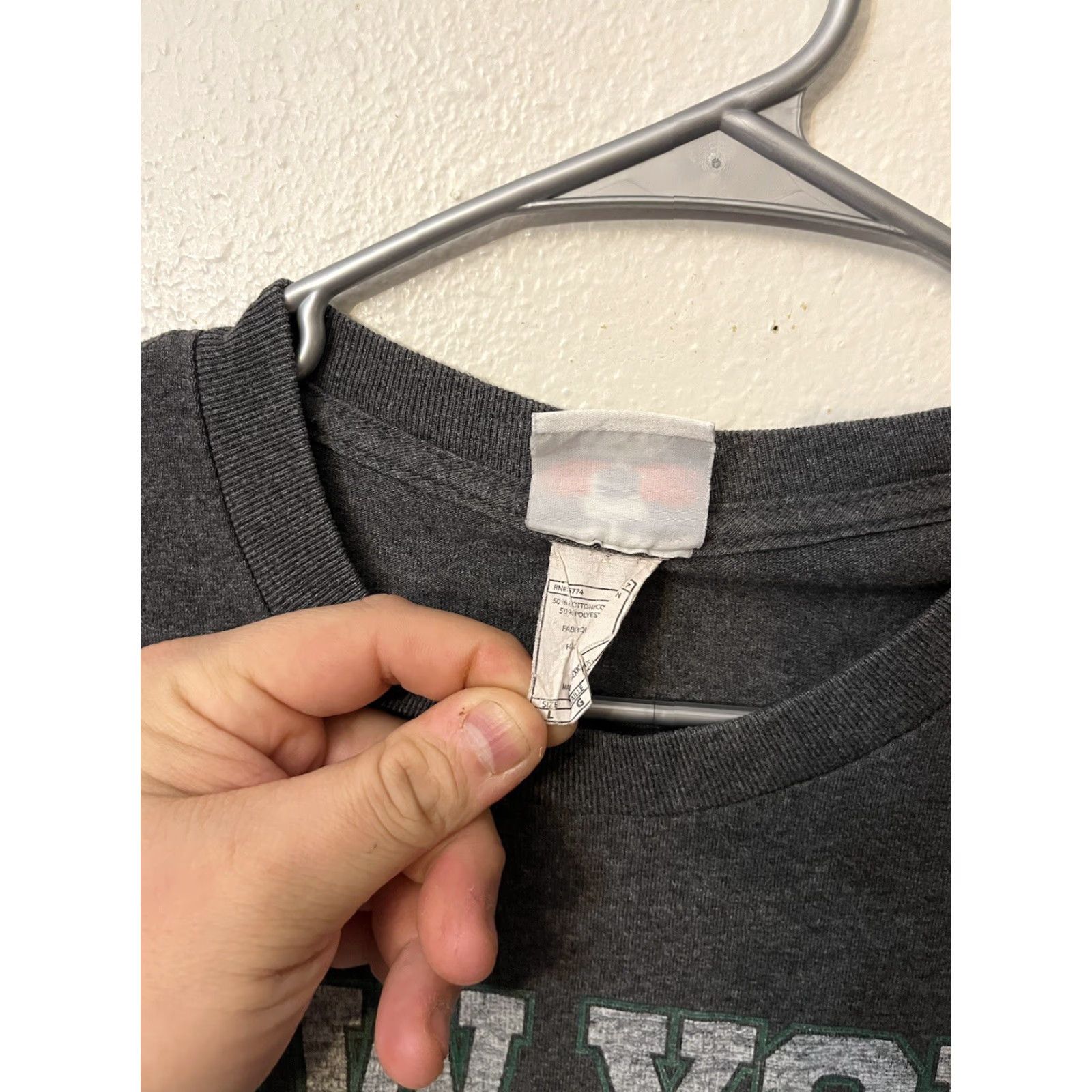 NFL NFL Jets T-Shirt Men L Gray Cotton Knit Logo Vintage 90s Football Long Sleeve Crew Neck Size US L / EU 52-54 / 3 - 2 Thumbnail