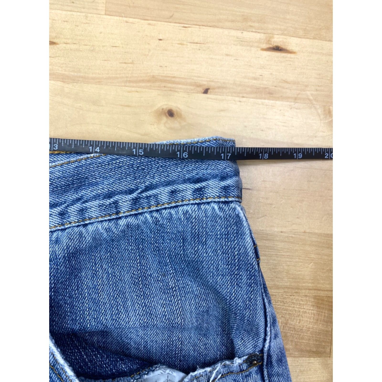 Anchor Blue Anchor Blue Original Denim Jeans Mens 36x28 Blue Light Wash Vintage Straight Jeans Mens 36 Inseam 28 Regular Cotton Denim Relaxed Fit Blue Size US 36 / EU 52 - 5 Thumbnail