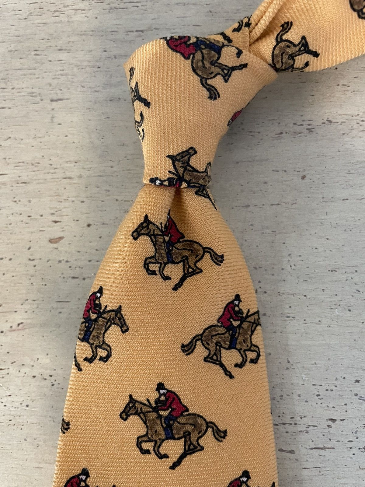Polo Ralph Lauren × Vintage Equestrian Print Wool Tie Size ONE SIZE - 3 Thumbnail