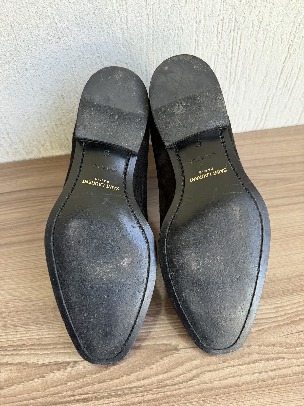 Saint Laurent Paris Suede wyatt boots by Hedi slimane Size US 7 / EU 40 - 17 Thumbnail