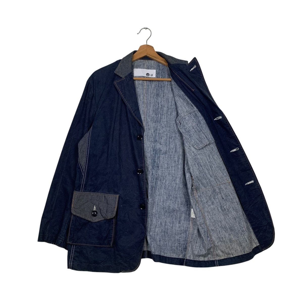 Japanese Brand U.U Jean Jacket Denim Casual Jacket #2578-C116 Size US L / EU 52-54 / 3 - 7 Thumbnail