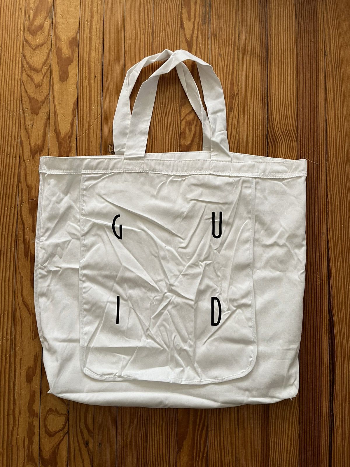 Guidi Guidi Canvas Logo Tote Bag XL White Size ONE SIZE - 1 Thumbnail
