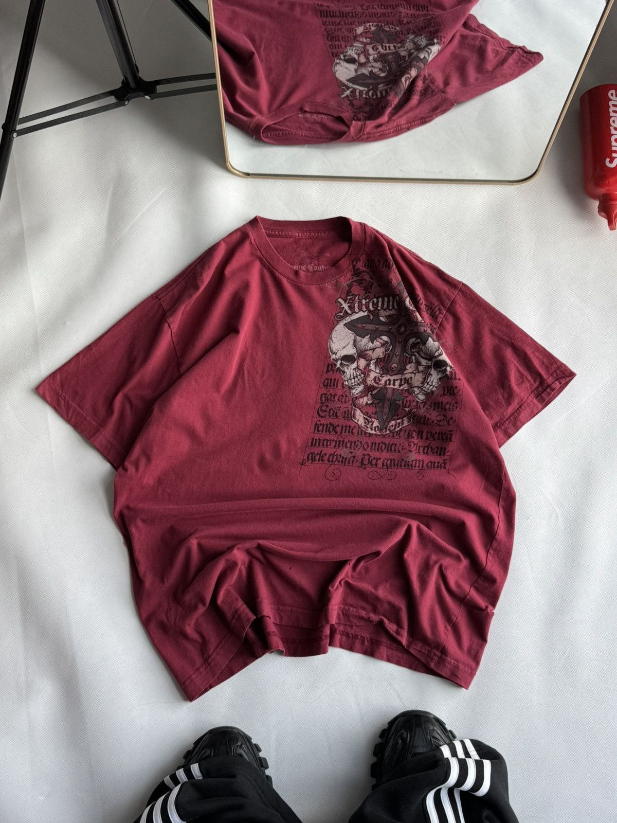 Ken Carson Affliction Ken carson Style Grunge Skull Tee Red L size Goth Size US L / EU 52-54 / 3 - 1 Thumbnail