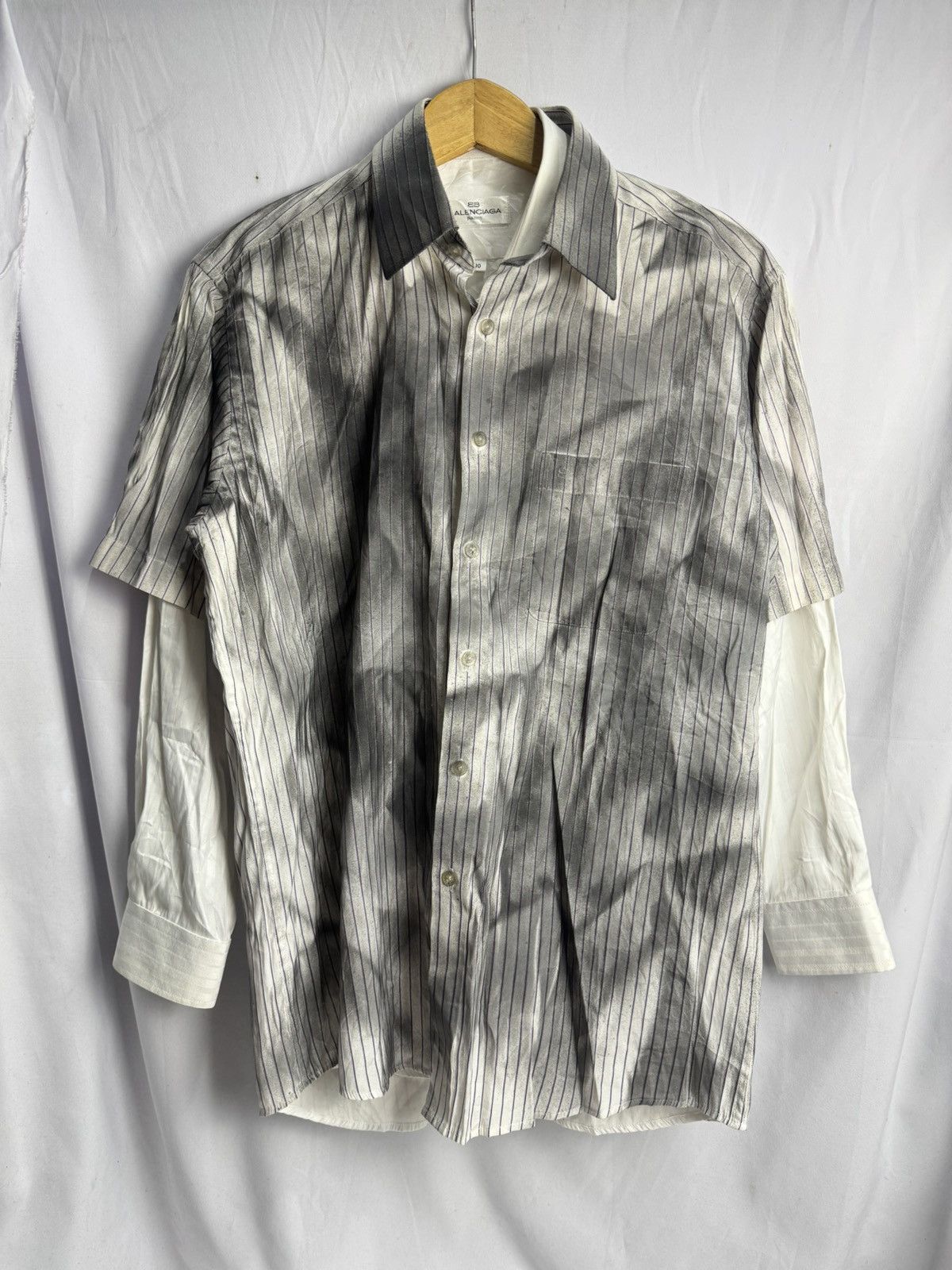 Balenciaga Balenciaga 1OF1 Double Layers Vintage Sprayed Size US M / EU 48-50 / 2 - 2 Thumbnail