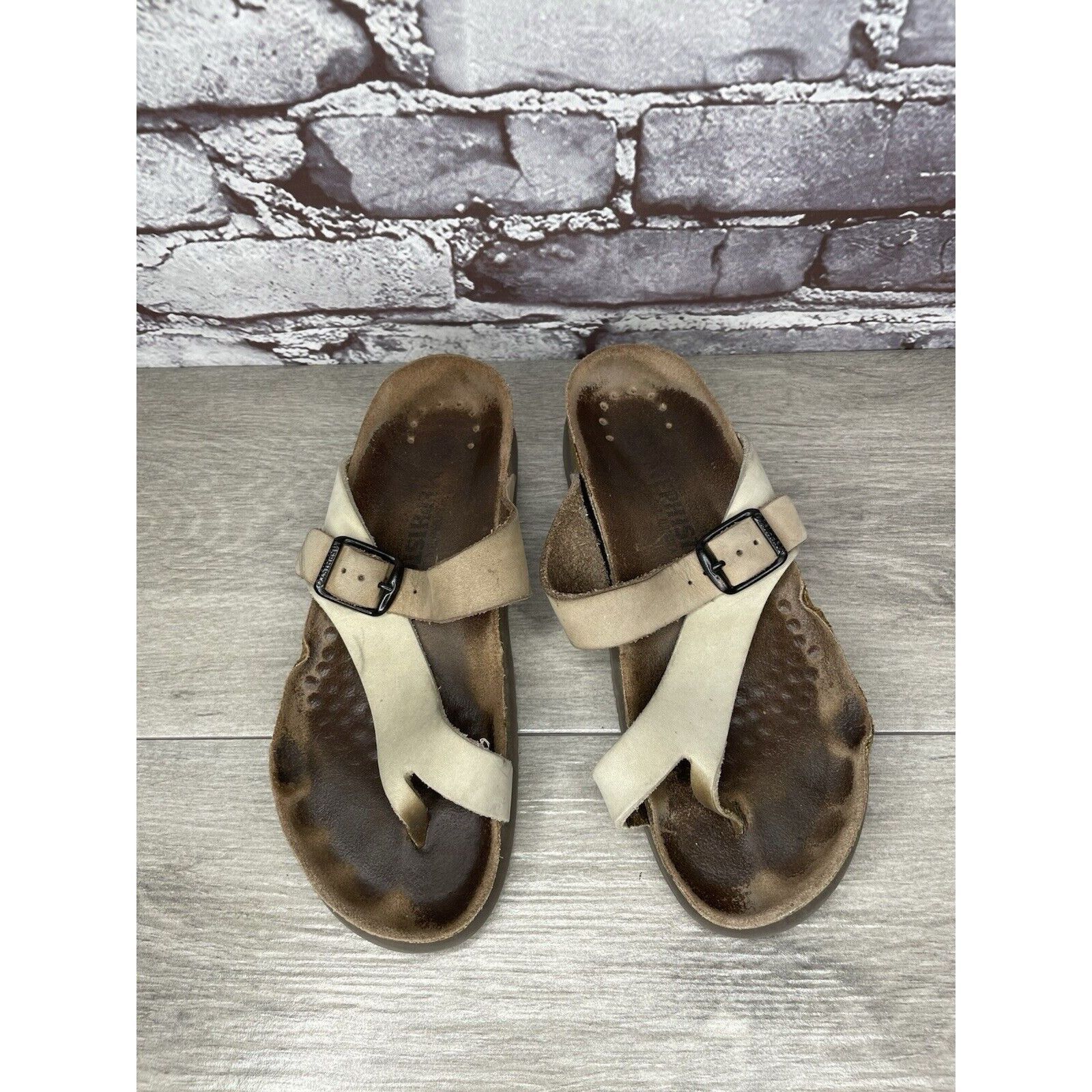Mephisto Mephisto Helen Beige Nubuck Leather Slides Casual Sandals Wo Size US 6 / IT 36 - 9 Thumbnail