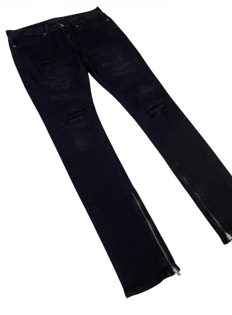 GOSTAR DE FUGA Fuga Skinny Distressed Ankle Zipper Stretchable Jeans Size 29" - 21 Thumbnail