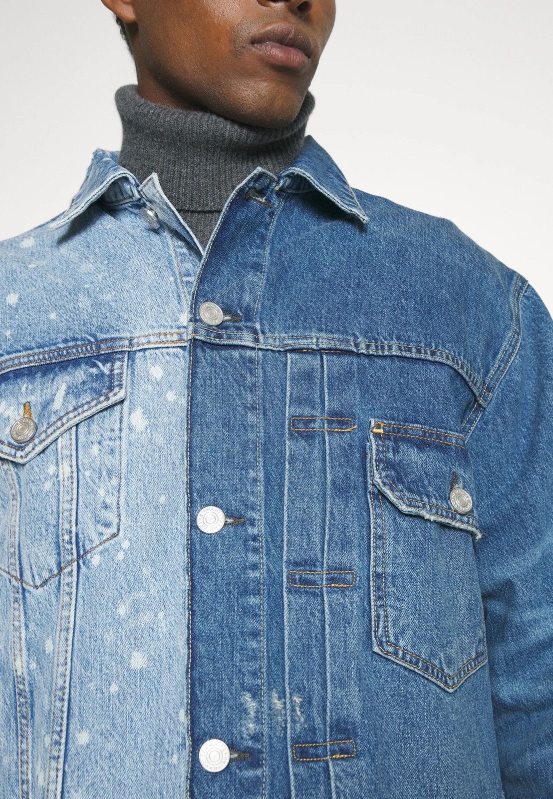 Frame !DS! SS23 Frame Half Bleached Blue Denim Jacket Size US M / EU 48-50 / 2 - 5 Thumbnail