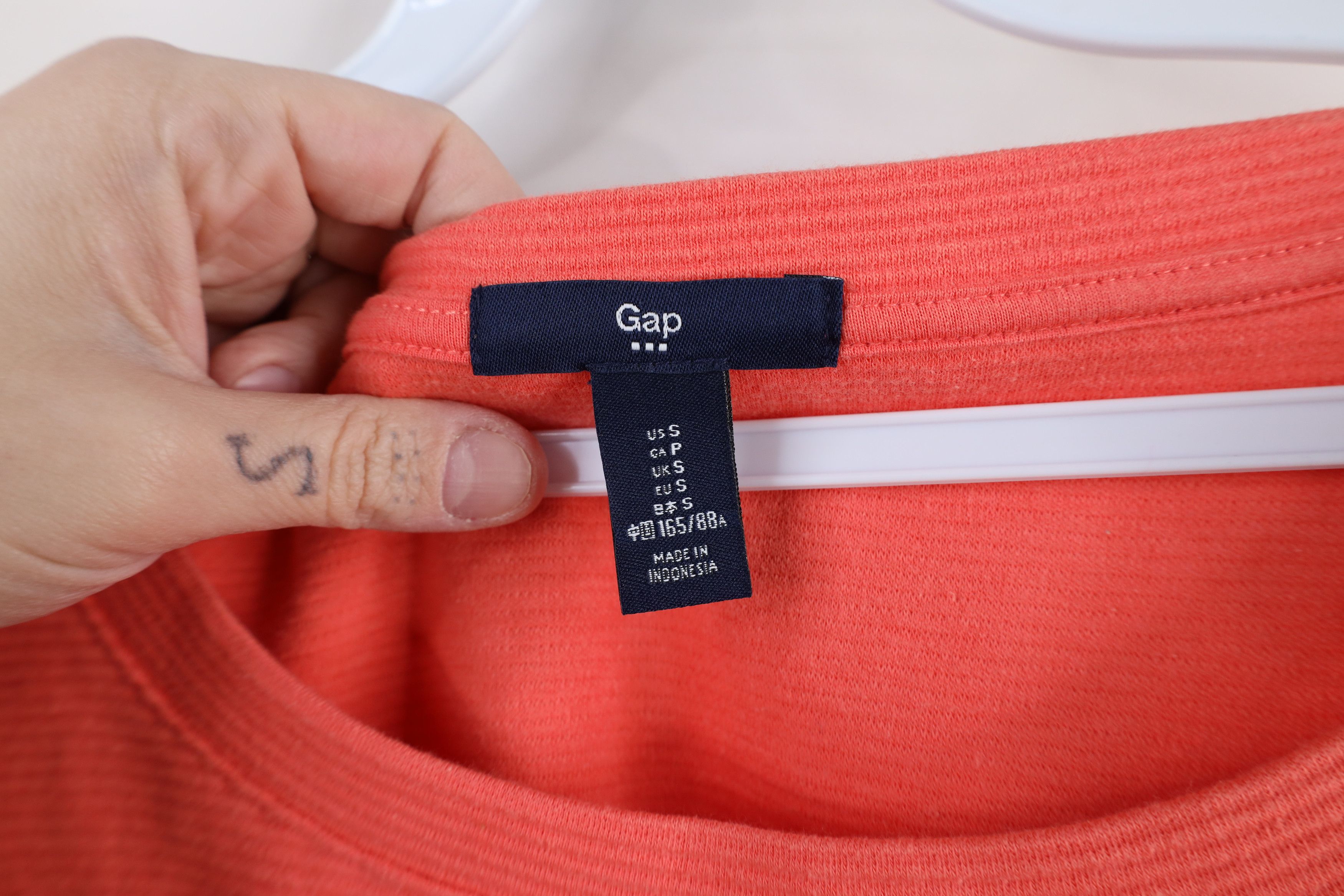 Gap × Vintage New Sample Gap Textured Ribbed Knit 3/4 Sleeve T-Shirt Size S / US 4 / IT 40 - 6 Thumbnail
