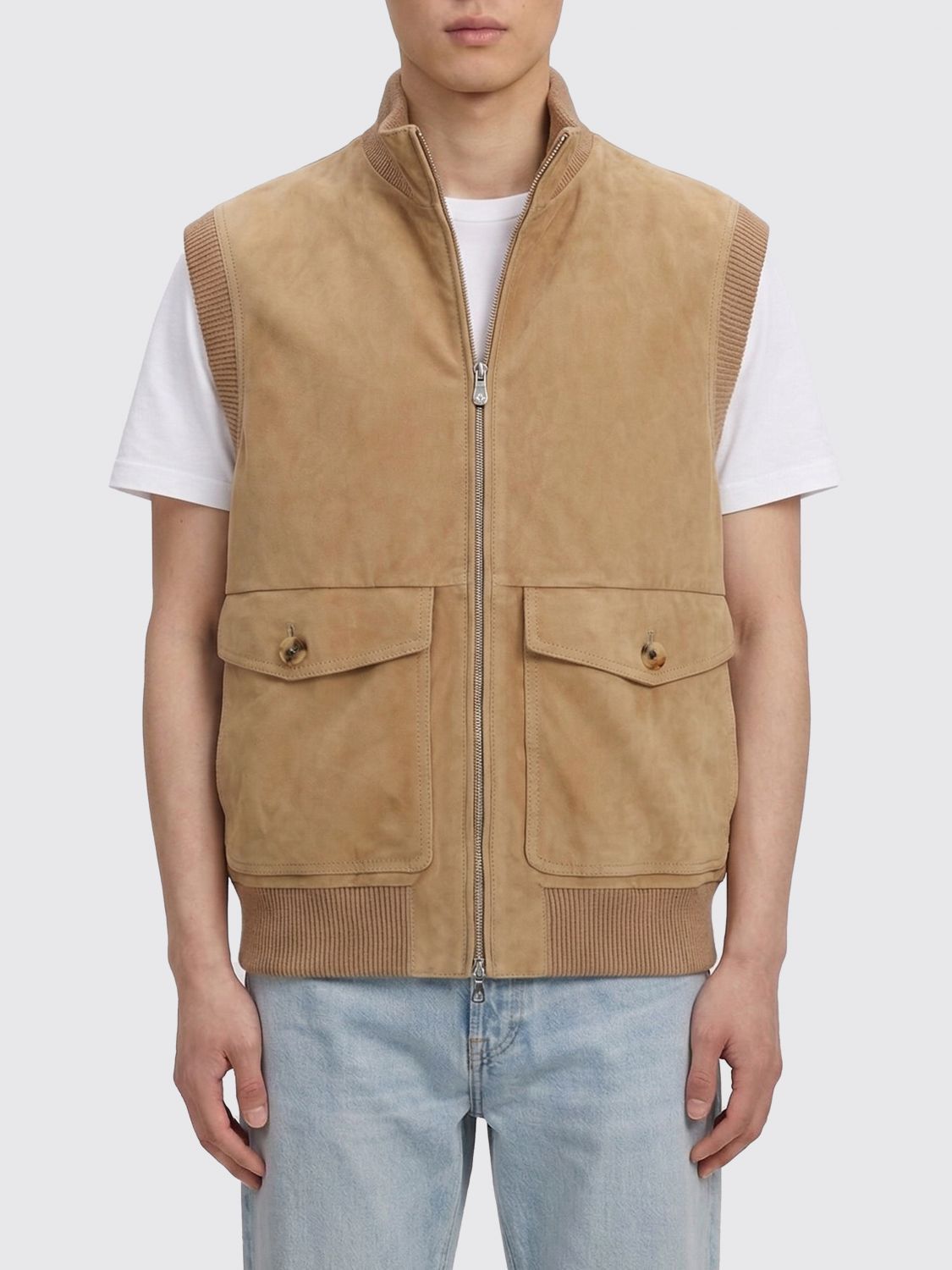 Brunello Cucinelli Brunello Cucinelli Suit Vest Men Camel Size US L / EU 52-54 / 3 - 1 Thumbnail