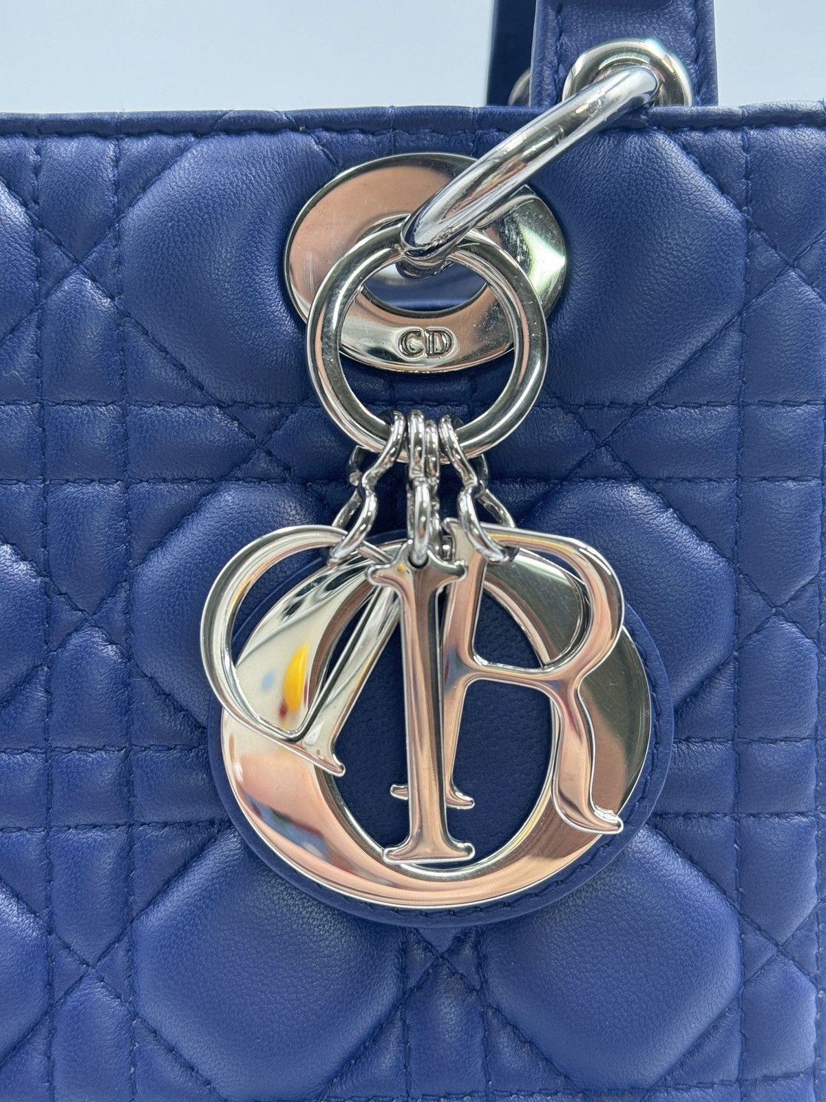 Christian Dior Monsieur Lady Dior medium size handbag blue Size ONE SIZE - 3 Thumbnail