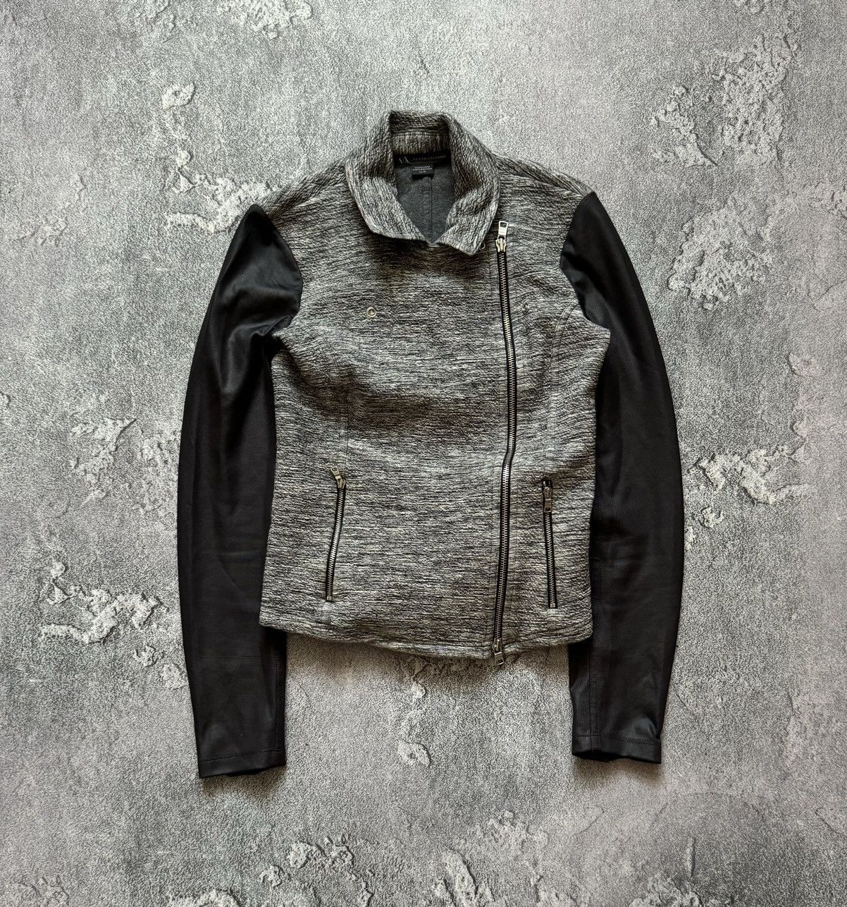 Armani Exchange × Emporio Armani × Giorgio Armani Armani exchange XS Wmns jacket style leather zip biker Size XS / US 0-2 / IT 36-38 - 4 Thumbnail