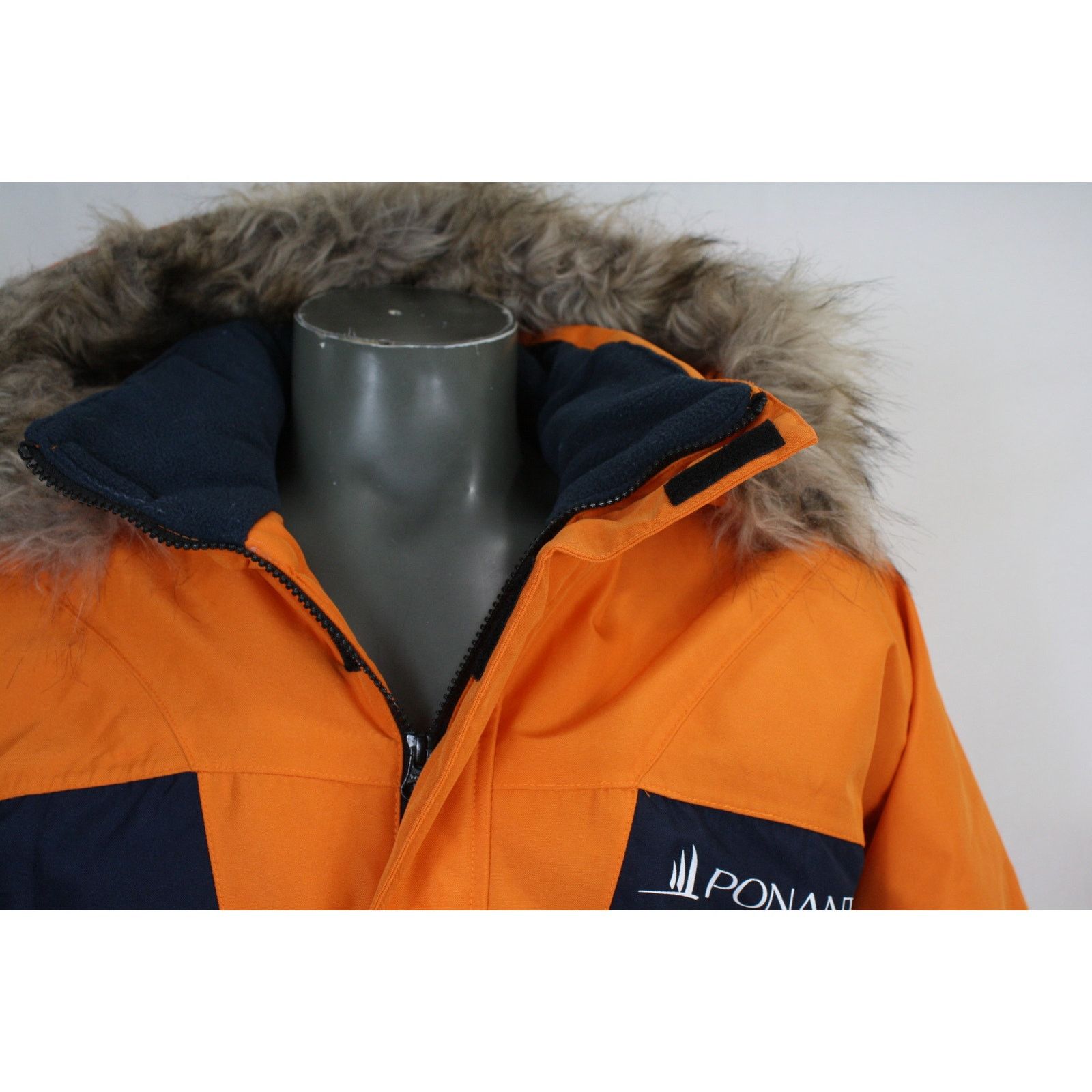 Vintage PONANT Polar Exploration Parka Coat Faux Fur Hood Expedition Size US L / EU 52-54 / 3 - 3 Thumbnail