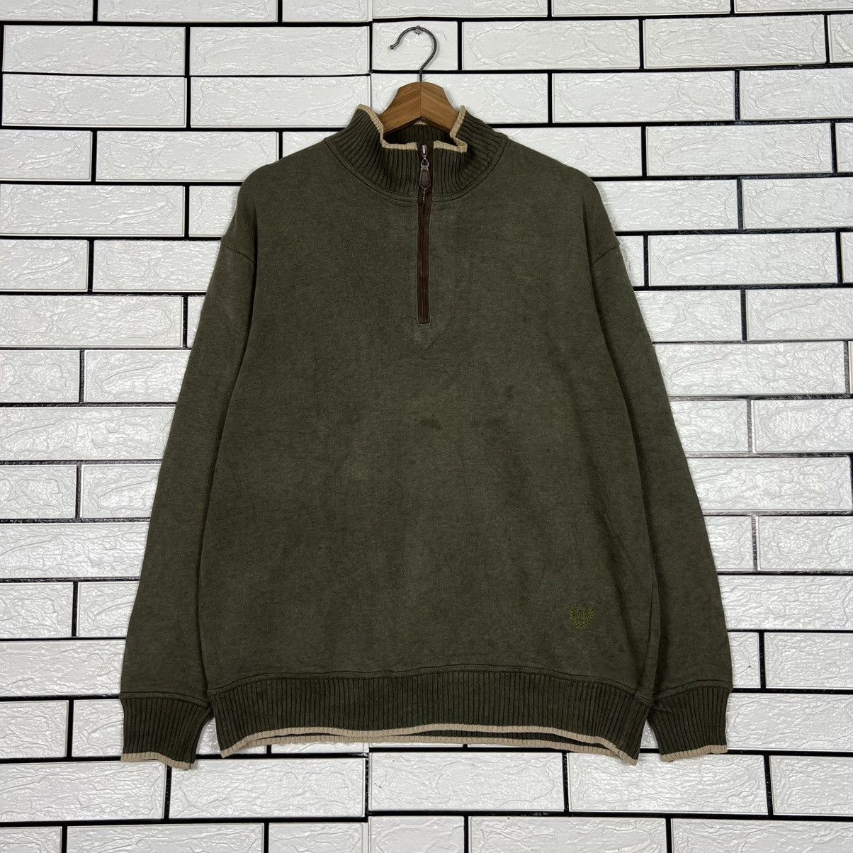 Chaps Ralph Lauren Vintage CHAPS RALPH LAUREN Half Zipper Sweatshirt #4093-C186 Size US L / EU 52-54 / 3 - 1 Thumbnail