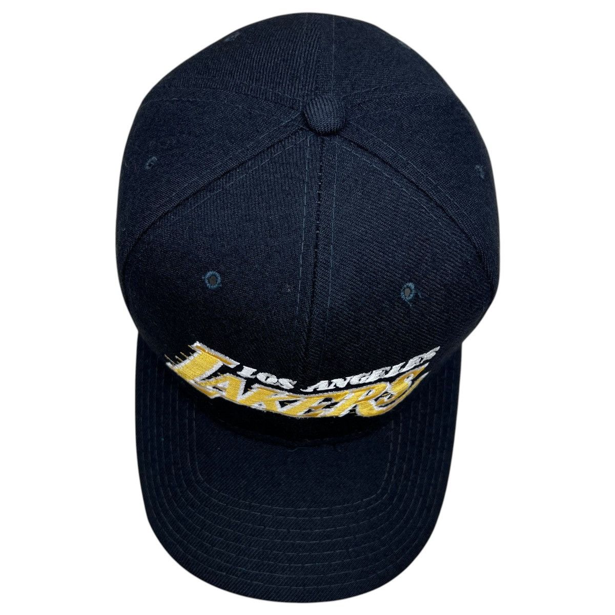 Starter Vintage 1990s Los Angeles Lakers Starter Black Gold Snapback Size ONE SIZE - 11 Thumbnail