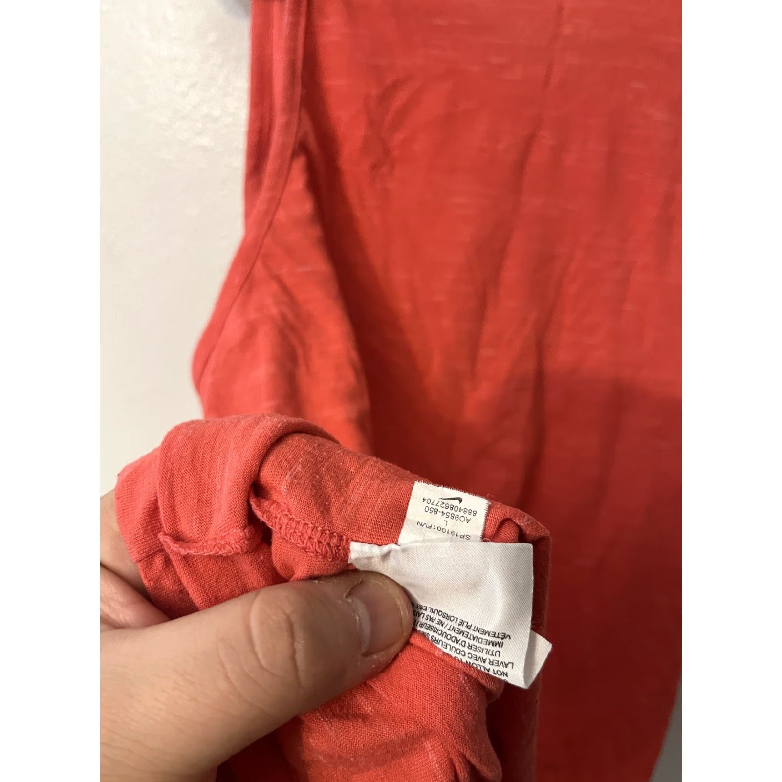Nike Nike Womens Racerback Tank AO9854 Large Orange Sleeveless Gym Workout Yoga Size ONE SIZE - 4 Thumbnail