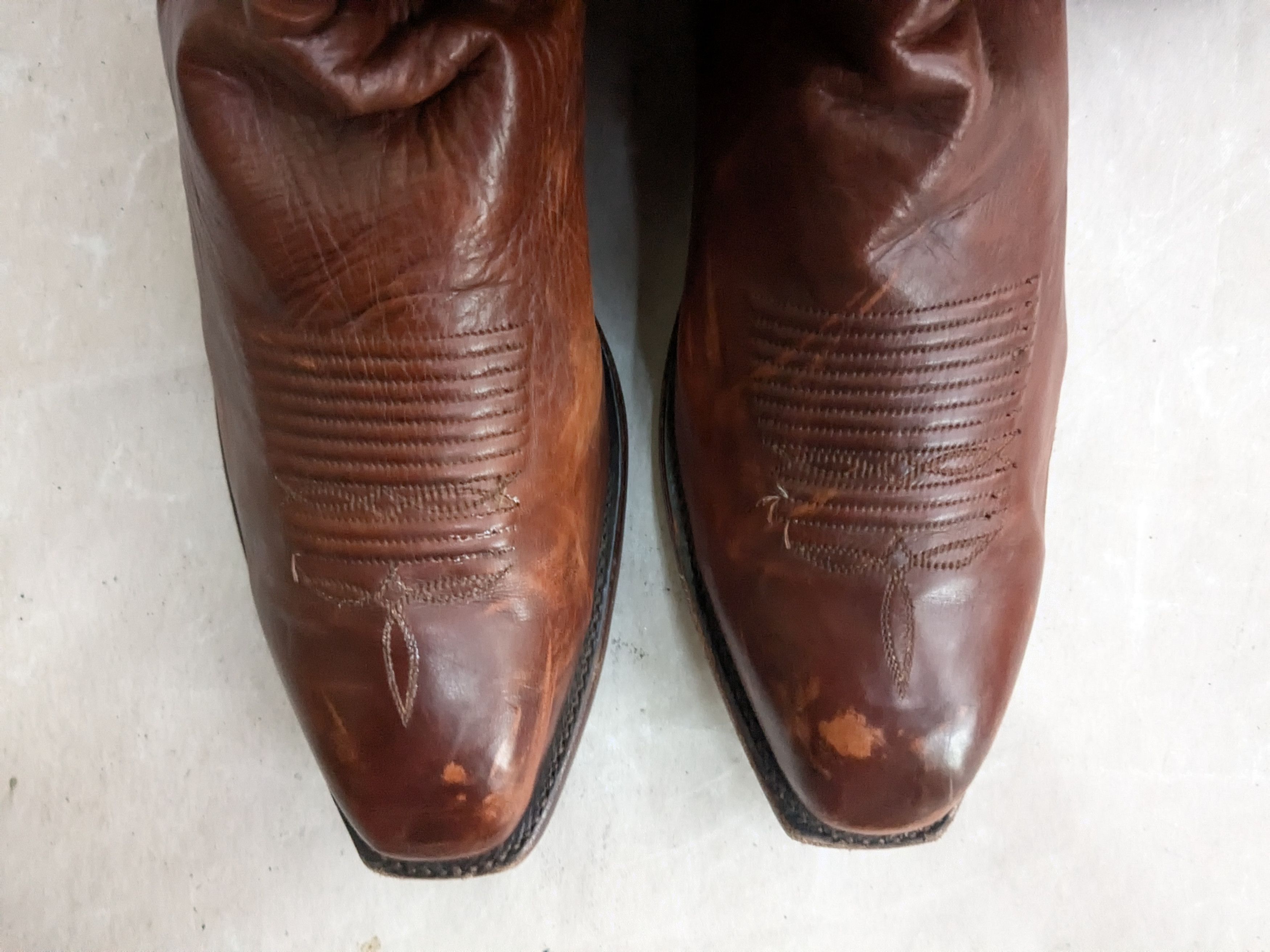 Lucchese Lucchese Cowboy Boots Brown Leather 14 D USA Size US 14 / EU 47 - 4 Thumbnail