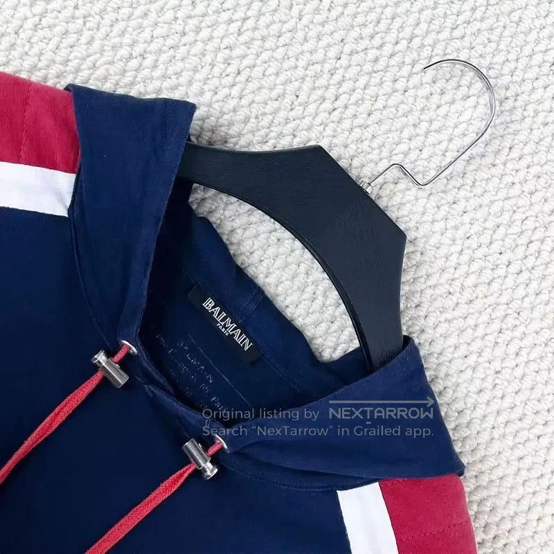 Balmain Balmain Colorblock Cotton Short Sleeve Hoodie . Size US M / EU 48-50 / 2 - 3 Thumbnail