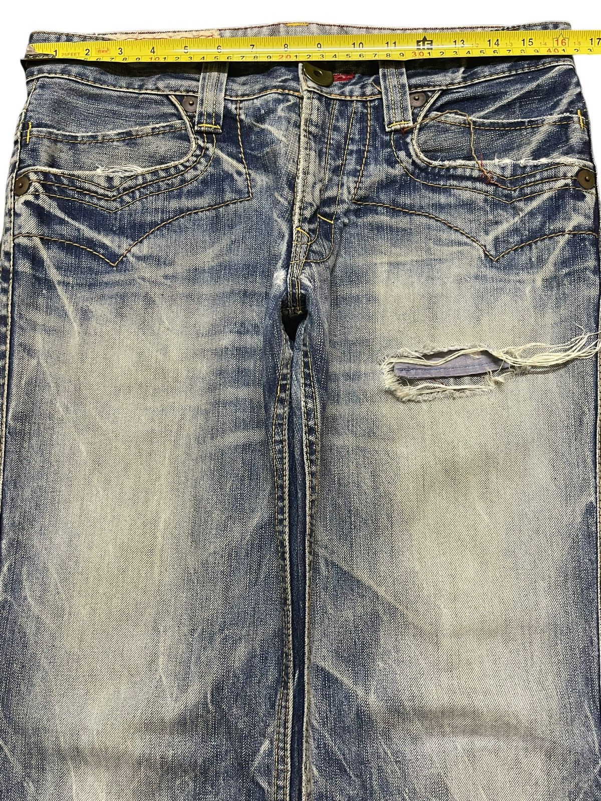 If Six Was Nine Vintage Japanese Brand Faded Thunder Wash Style Loose Jeans Size US 32 / EU 48 - 12 Thumbnail