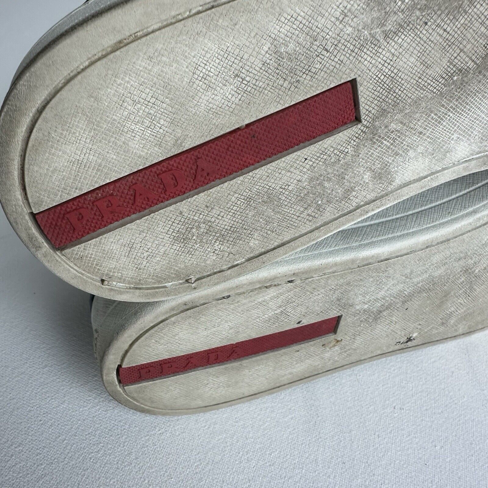 Prada prada high-top linea rossa Gray Suede sneakers uK Size 8 Size US 9 / EU 42 - 5 Thumbnail