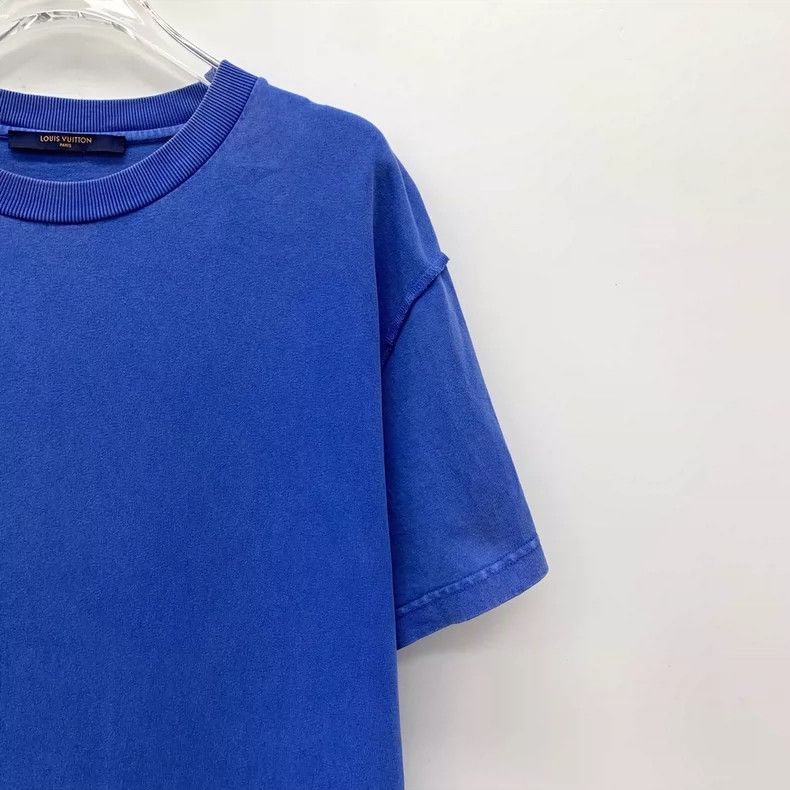 Louis Vuitton Louis Vuitton Dark Blue Back Instruction Cotton Crew Neck Size US M / EU 48-50 / 2 - 3 Thumbnail