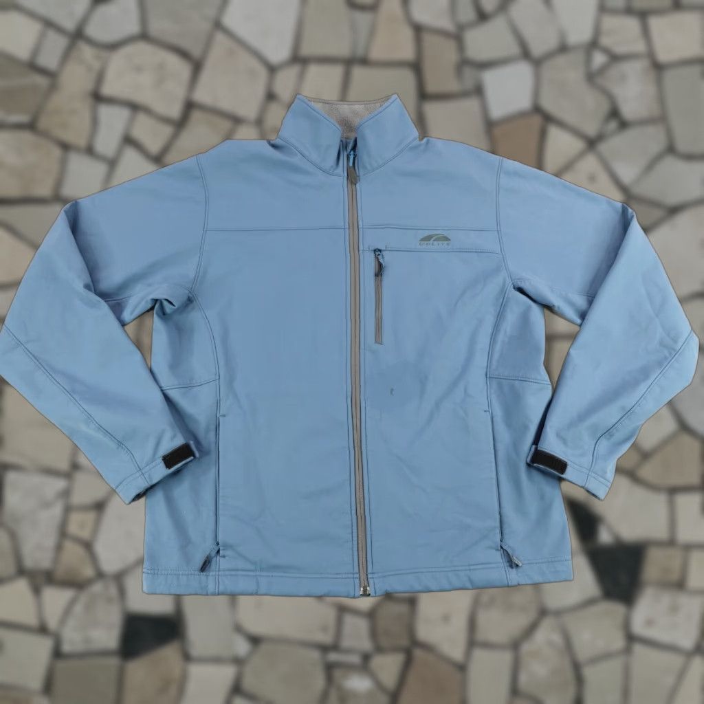 Vintage GoLite Jacket Mens Large Blue Trinity Fleece Lined Softshell Full Zip Up Coat Size US L / EU 52-54 / 3 - 1 Thumbnail