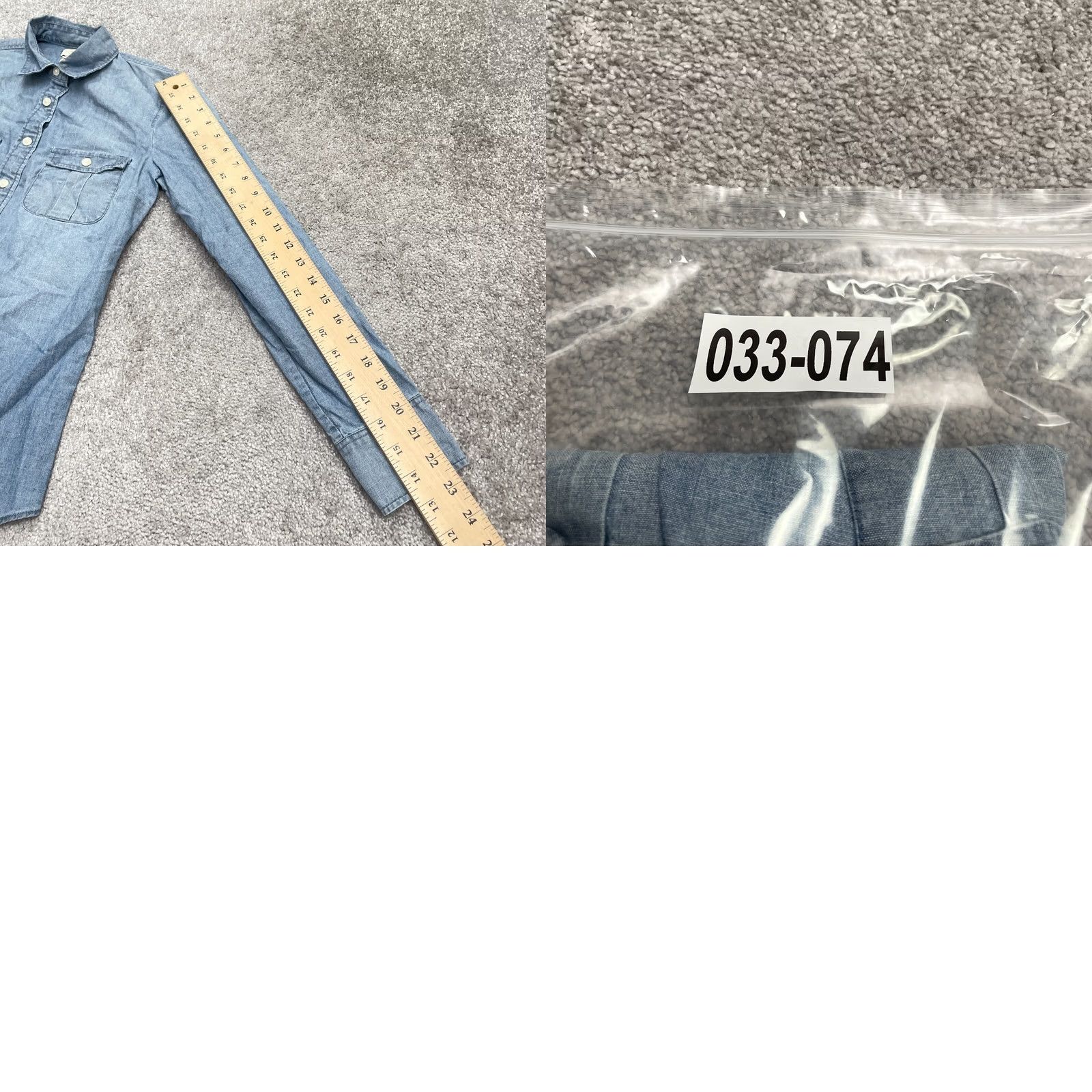 J.Crew J.CREW Button-Up Chambray Shirt Women XXS Blue Pocket Casual Size XXS / US 00 / IT 34 - 8 Thumbnail